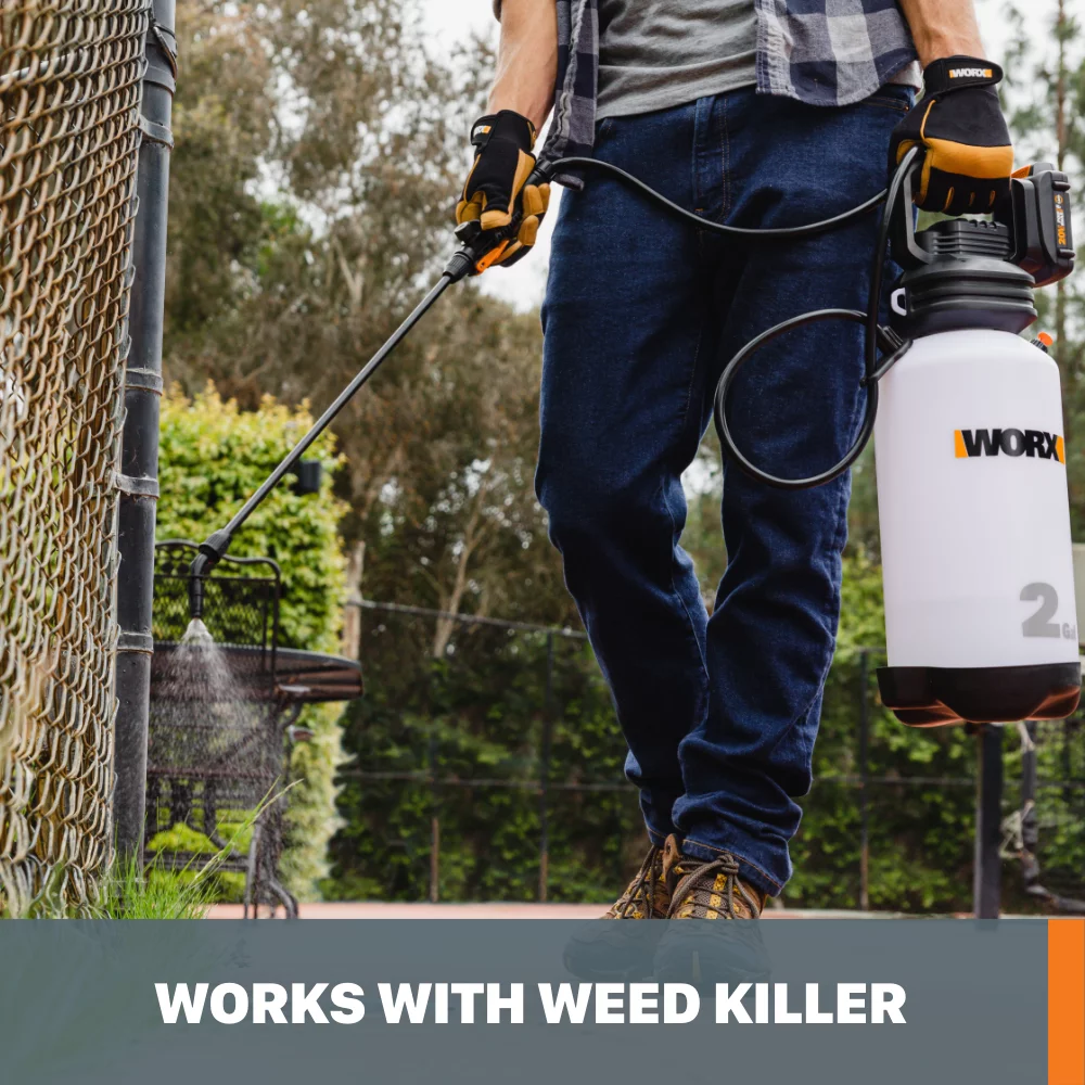 Worx WG829 20V Power Share 2-Gallon Cordless Yard Sprayer (Battery and Charger Included)