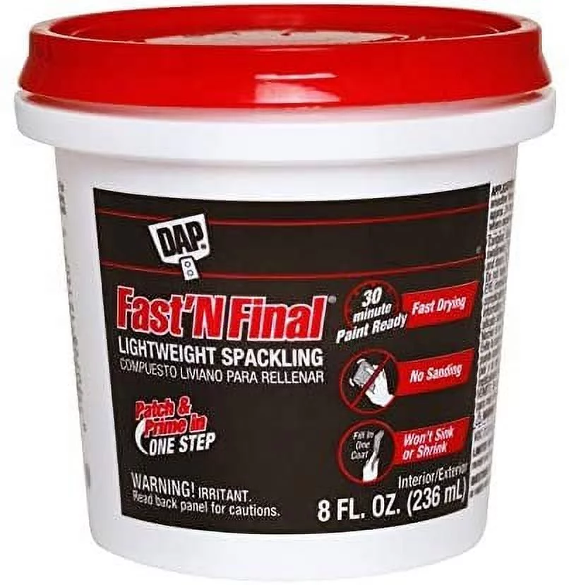 DAP Fast 'N Final Ready to Use White Lightweight Spackling Compound 8 oz.