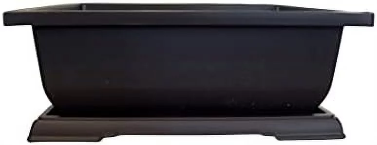 Large Bonsai And Drip Tray - 11 Inch Rectangle Container With Tray