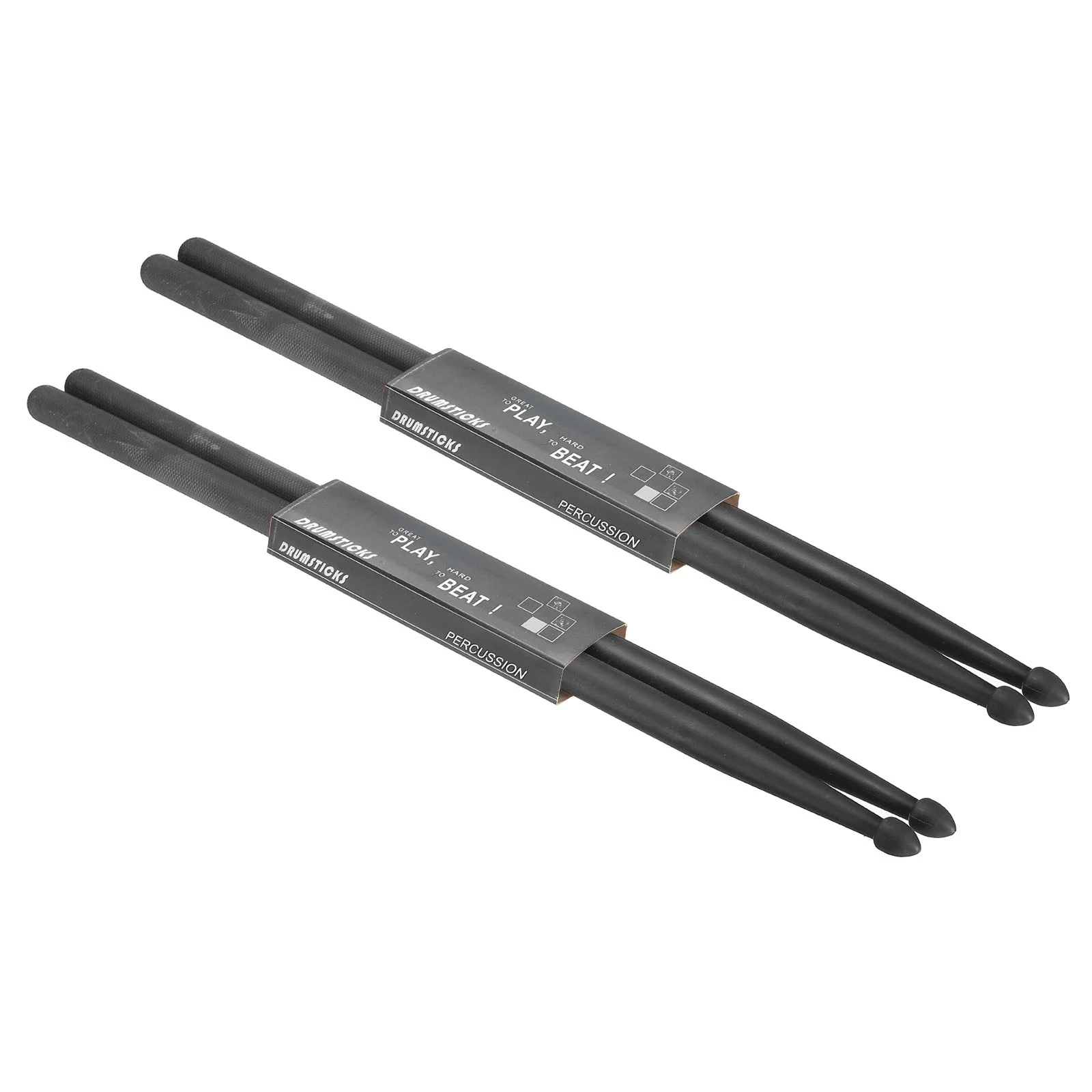 Nylon Drumstick 5A Plastic Anti Slip Handle Drum Stick for Electronic Drums Musical Instrument Percussion Black 2 Pair