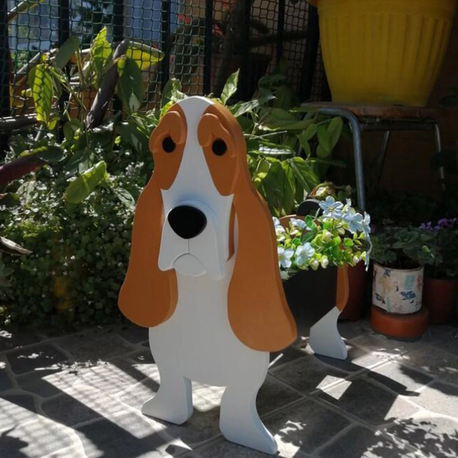 MOQIN Dog Planter Plant Pot, Animal Flower Planter Pot, Plant Pots for Indoor Plants, Cute Animal Dog Flower Cactus Planter Pots for Outdoor Garden Decoration