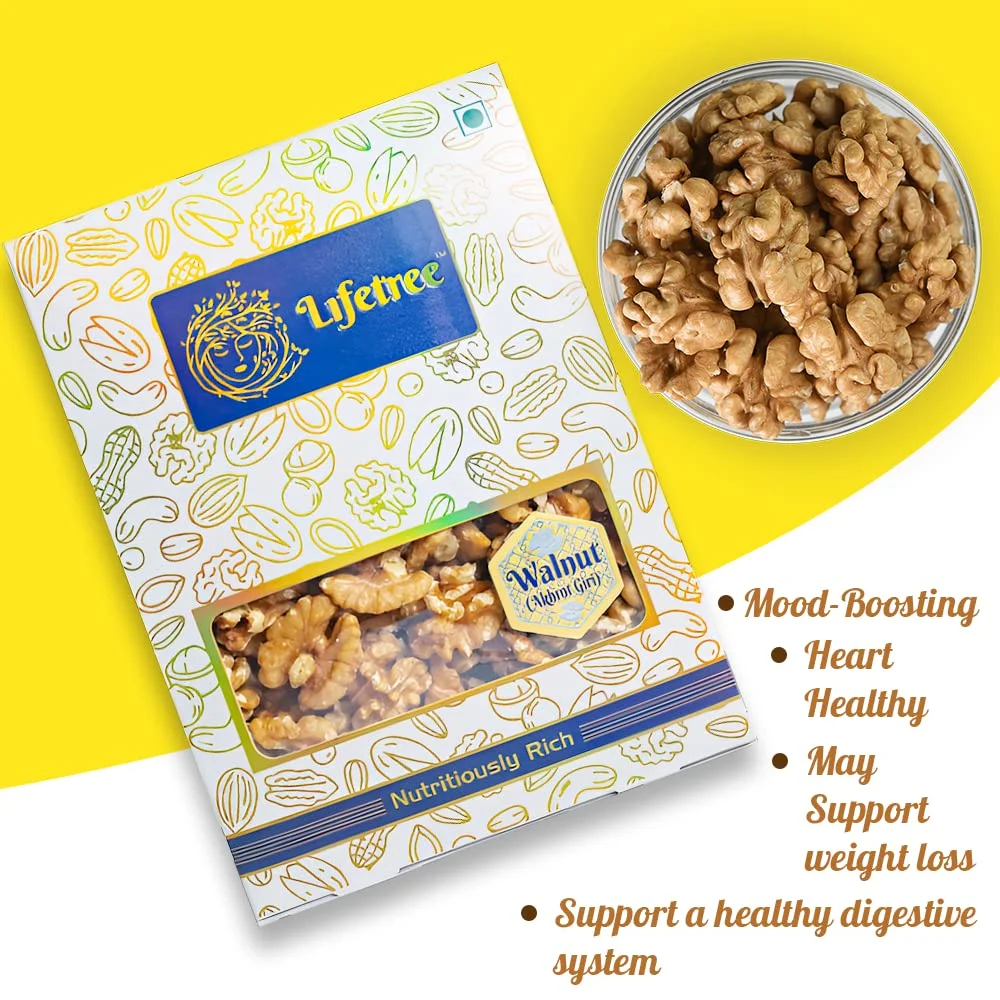 Lifetree Premium Walnuts (Akhrot Giri) | 200 Gram | 100% Pure & Raw Walnut Kernel | Without Shell | Lifetree Super-Nuts