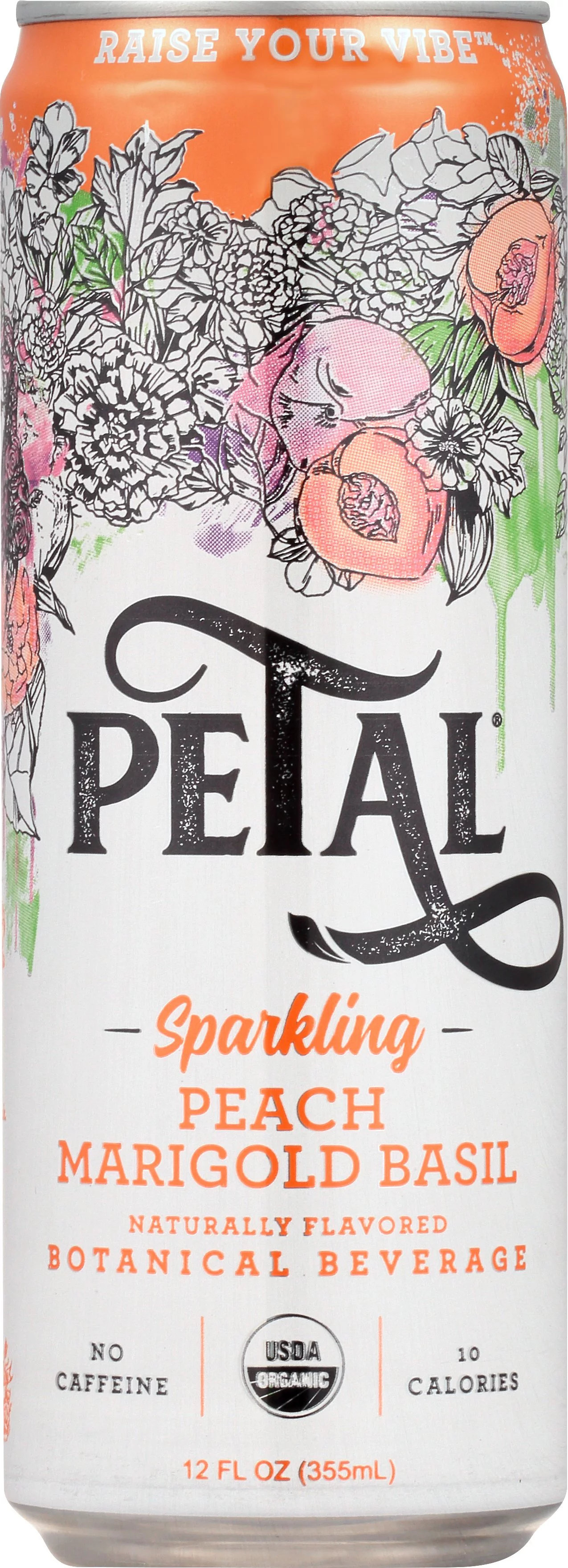 Petal 2447845 12 fl oz Peach Marigold Sparkling Juice