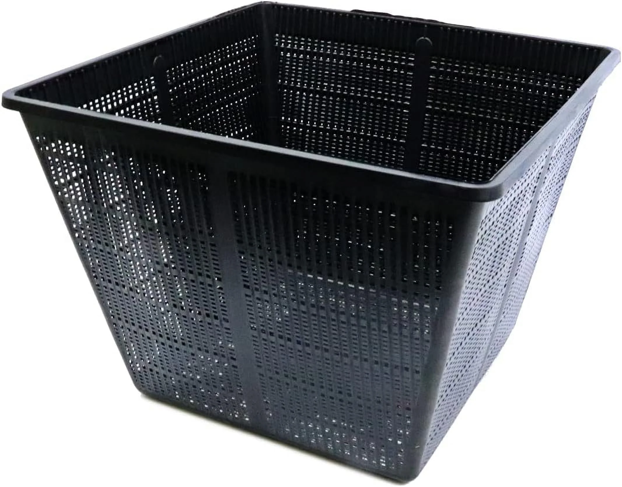 Square Koi Pond Plastic Mesh Plant Basket 13 Inch (34Cm), For Large Aquatic Pond Plants, Plastic Water Garden Plant Pots For Aquaponics, Slotted Mesh
