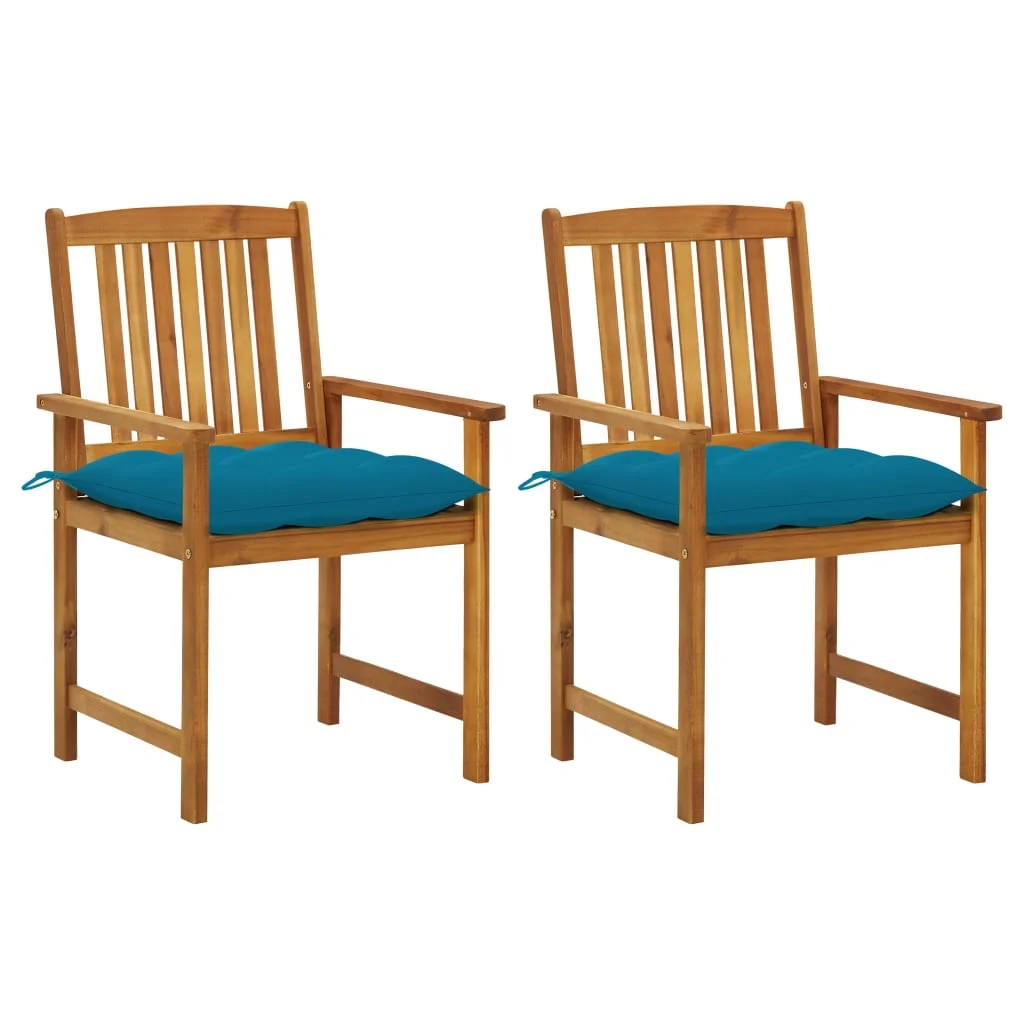 Irfora Patio Chairs with Cushions 2 pcs Solid Acacia Wood