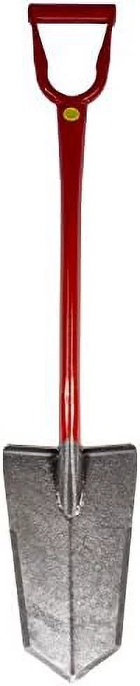 Super Sampson D-Handle Shovel With Heat Treated Blade Red For Gardening And Metal Detecting