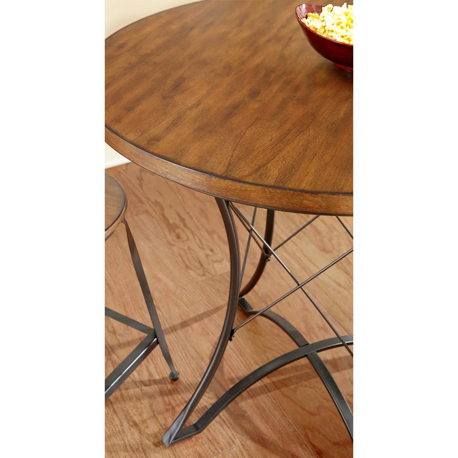 Adele Burnished Brown 5-Piece Counter Height Dining Set