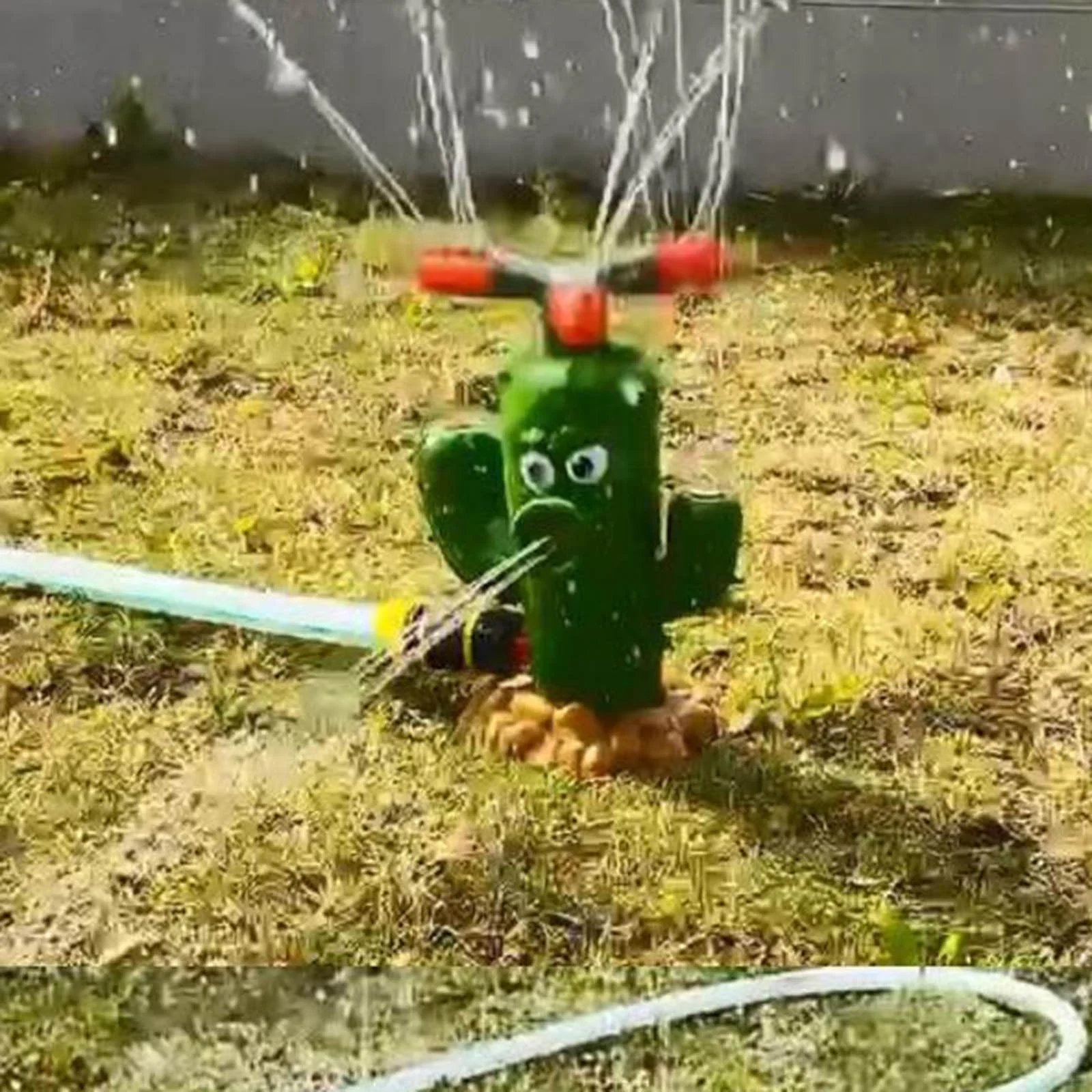 XIANXIAN Rotating Nozzle Cactus Garden Sprinkler 360 Rotating Sprinkler Large Area Coverage Adjustable Weighted Gardening Watering System