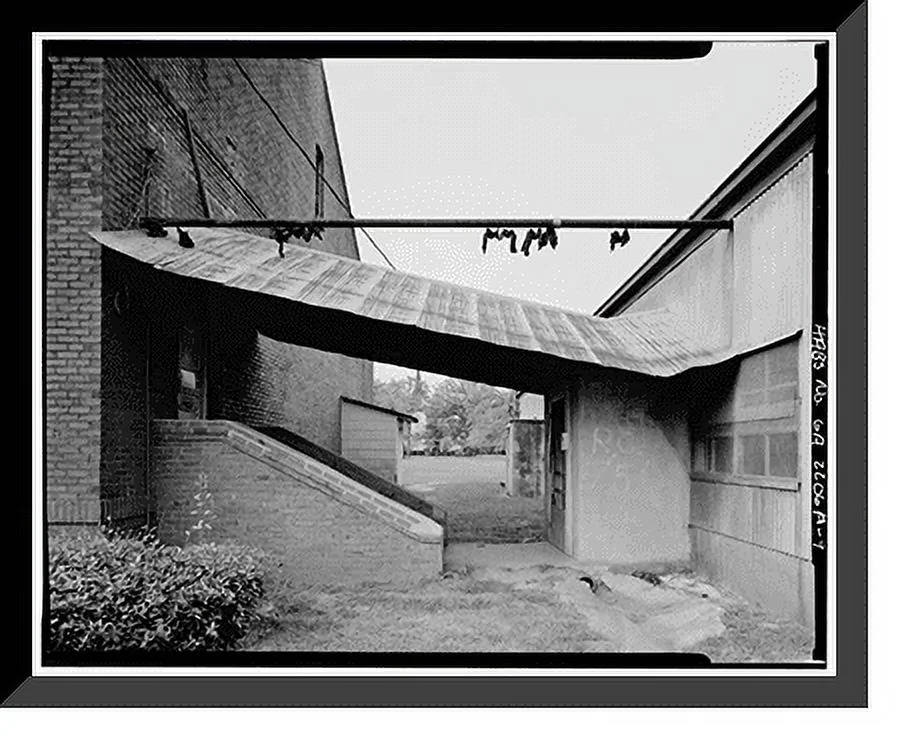 Historic Framed Print, Plains School, Gymnasium, Bond Street (opposite Paschal Street), Plains, Sumter County, GA - 9, 17-7/8