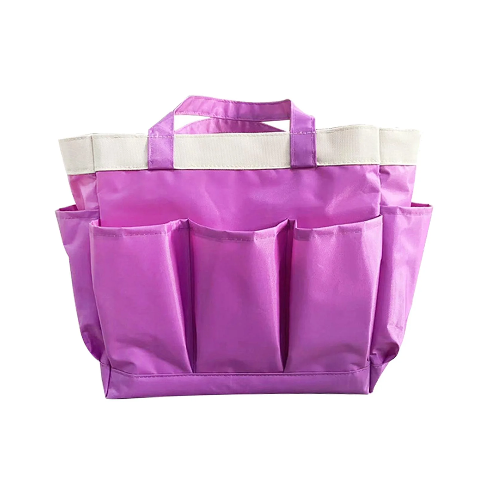 Garden Tool Bag Multi Pockets Storage Large Tools Container Carrier, Reusable Gardening Hand Tools Bag for Home, Garden, Lawn, Men Carpenter Violet