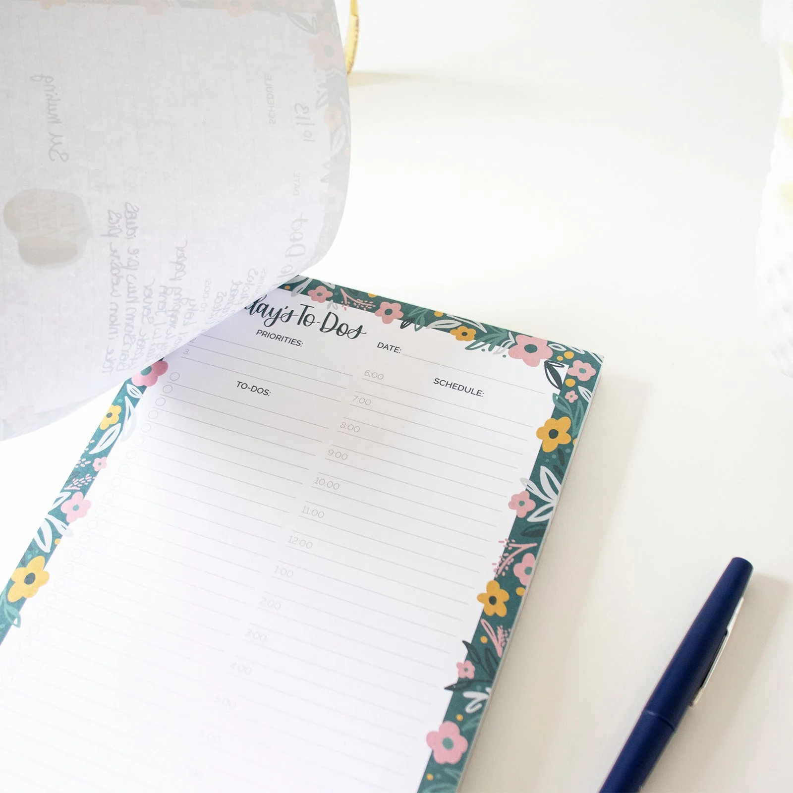 bloom daily planners Daily Timed To-Do Pad, Garden Blooms, 6