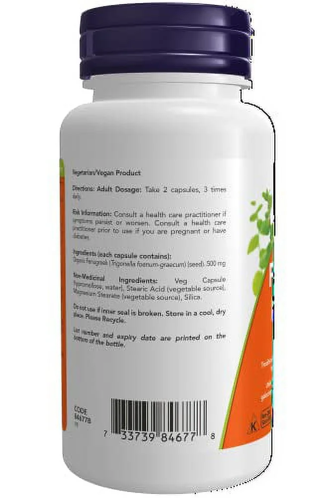 NOW Fenugreek (500 mg - 100 Capsules)
