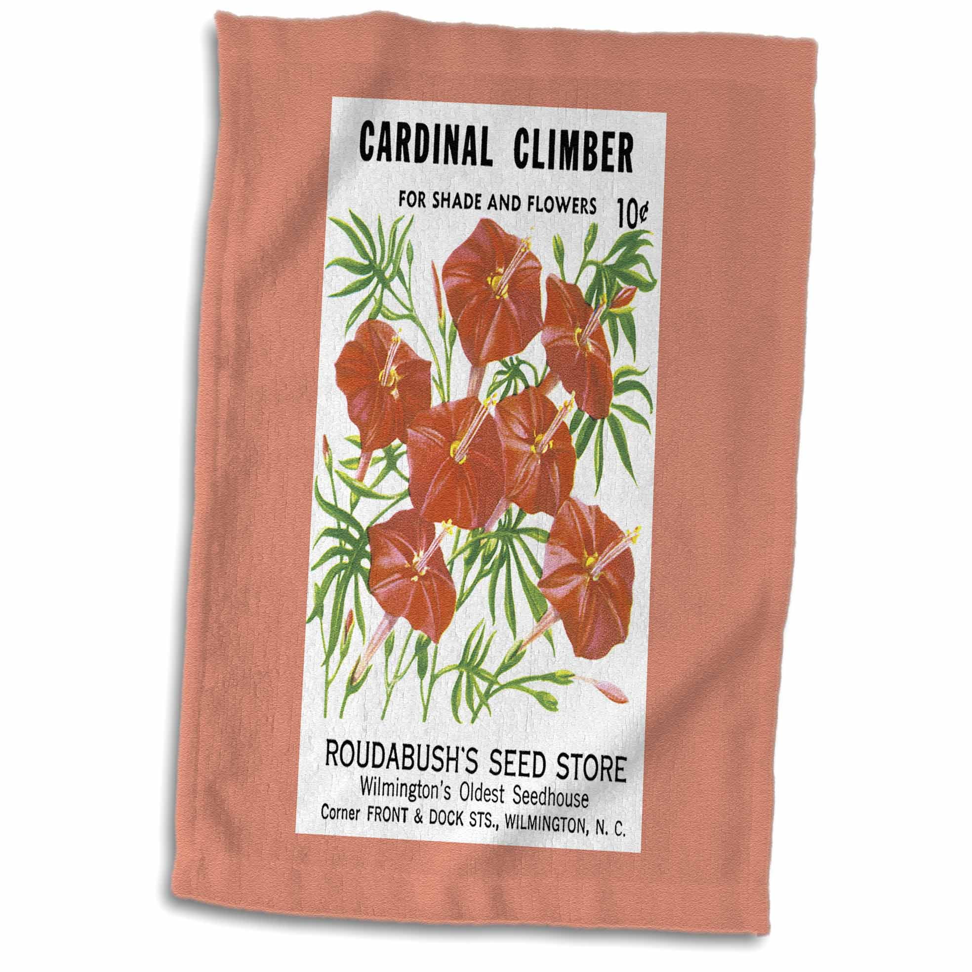 Cardinal Climber for Shade Seed Packet from Roudabush Seeds 15x22 Hand Towel twl-169688-1
