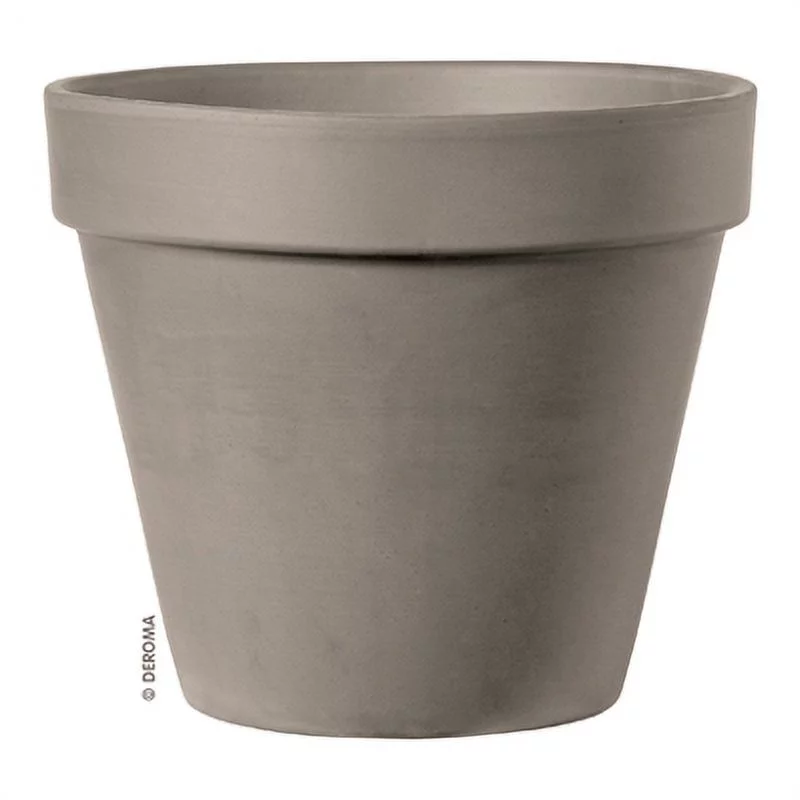 Deroma 3 in. Graphite Standard Clay Pot. Deroma's Grafite Collection i, Each