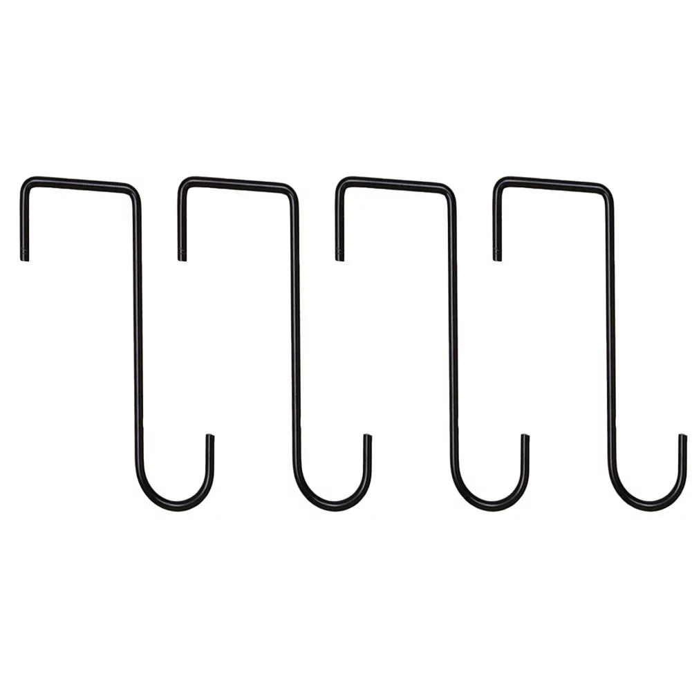 4× Fence Hooks Heavy Duty Over Door Hooks Steel Plant Hanger Hang Brackets