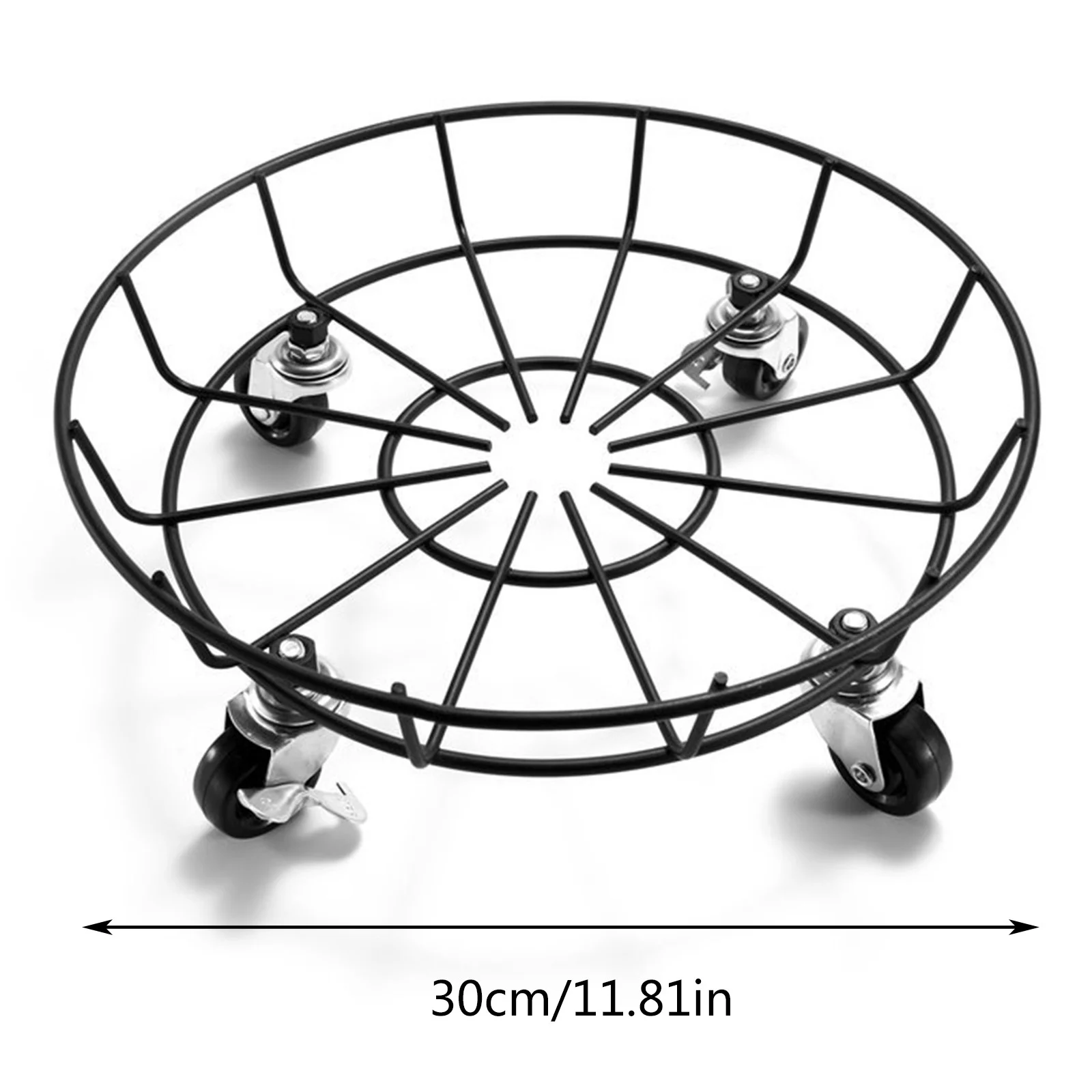My Orders Dolly with Wheels Heavy-duty Wrought Iron Rolling Stand with Casters Indoor and Outdoor Pot Roller Mover
