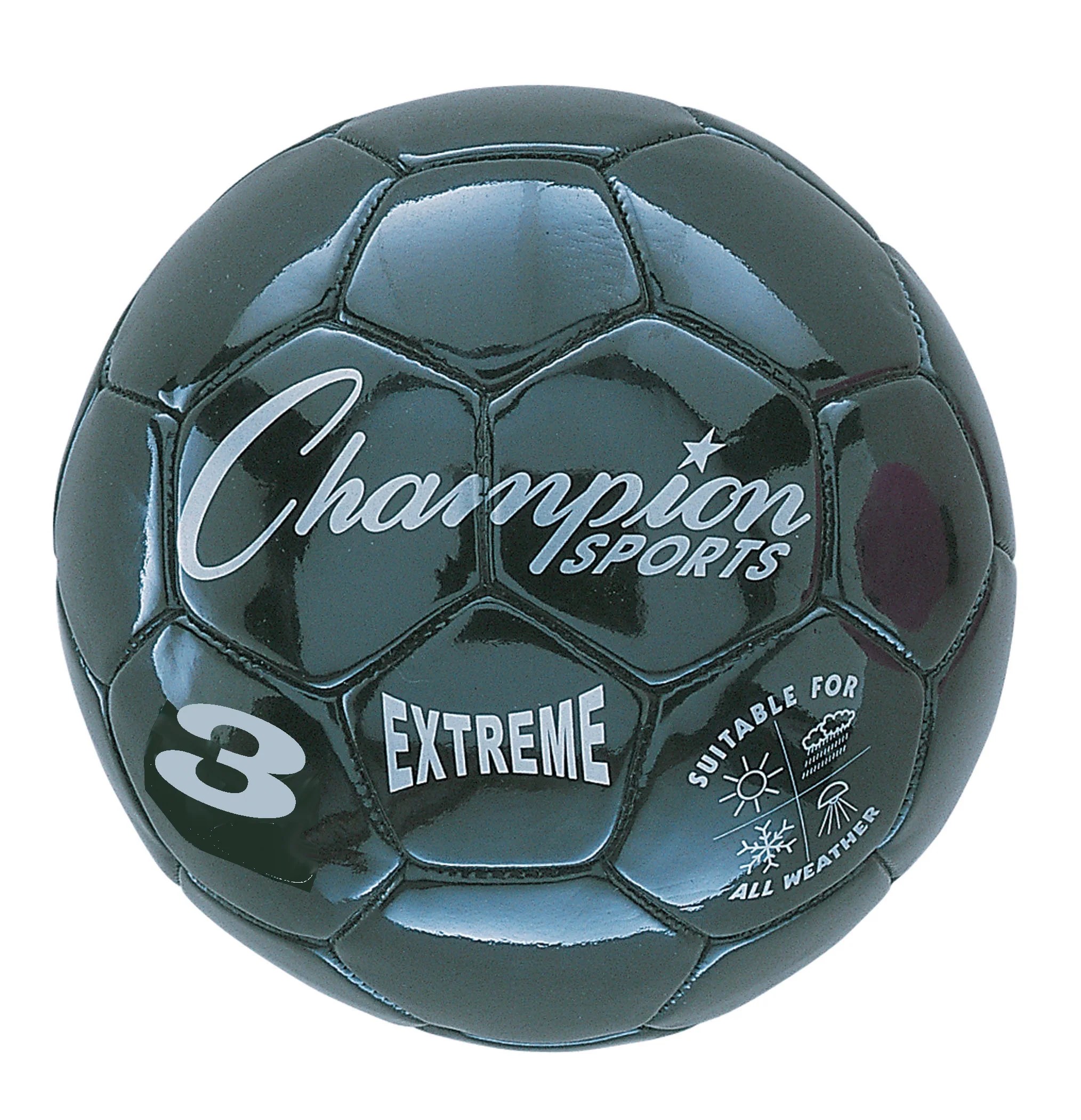 Champion Sports Extreme Soccer Ball Size 3 Black