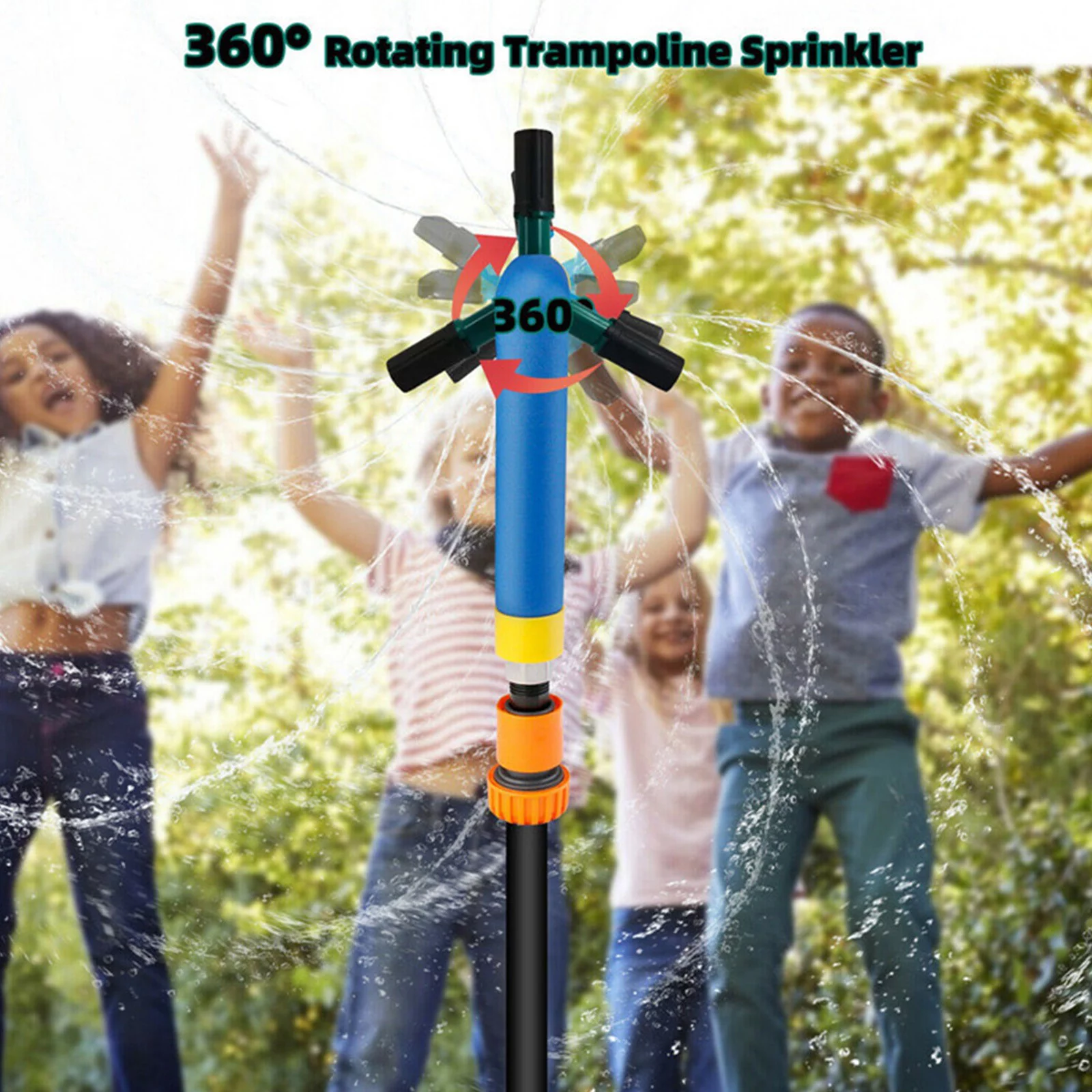 ZiSUGP 360° Rotating Sprinklers Large Area Coverage Trampoline Sprinklers Garden Trampoline Sprinklers Garden Tools