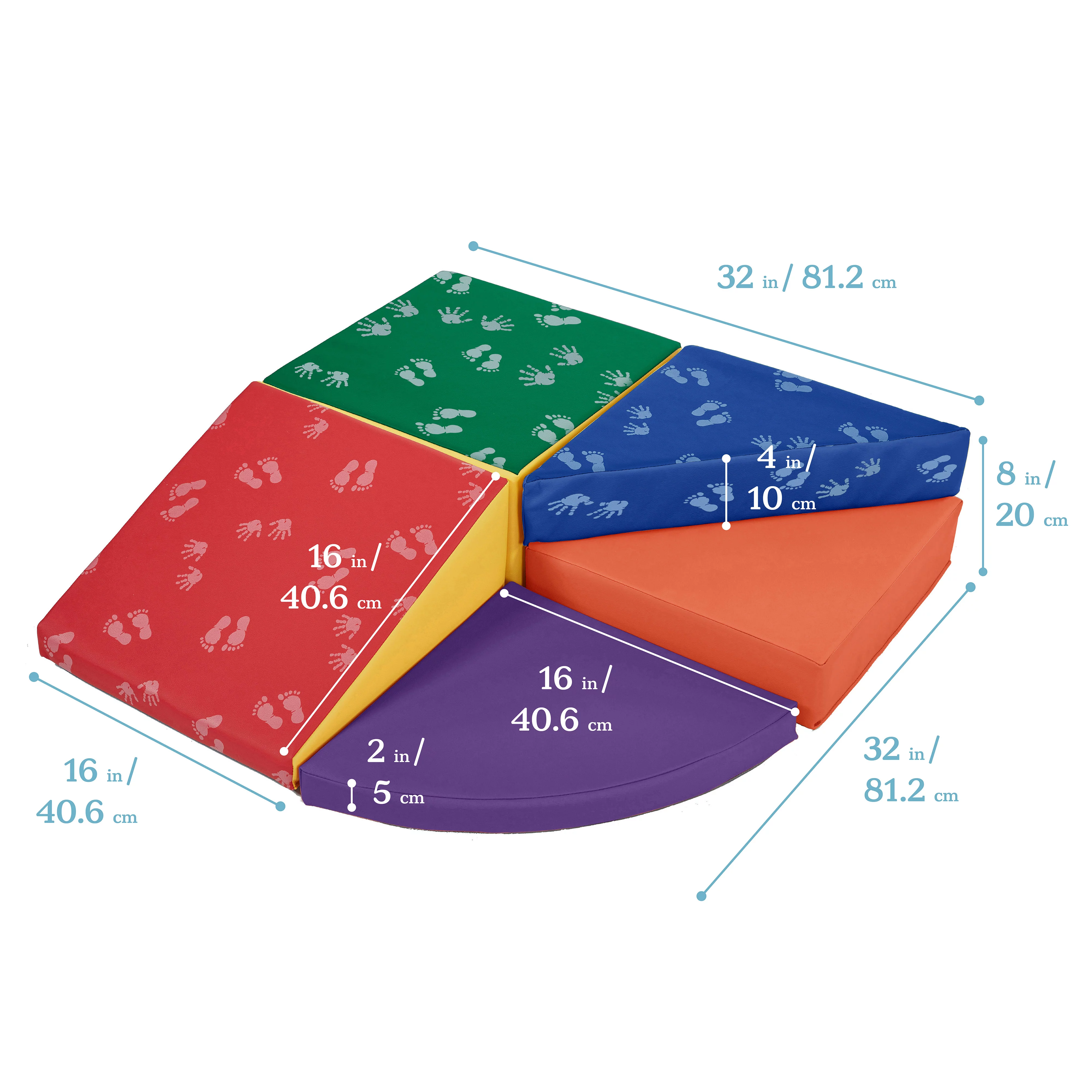 ECR4Kids SoftZone Junior Tiny Twisting Climber, Hands and Feet, 5-Piece