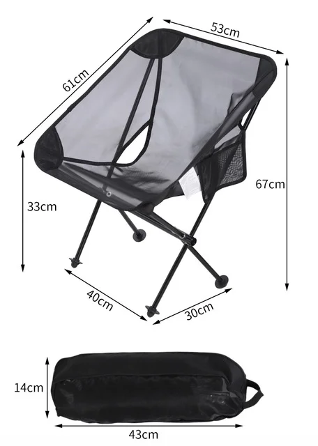 Ultralight 7075 Aluminum Alloy Detachable Portable Folding Breathable Net Fabric Camping  Chairs Beach Fishing TravelChair