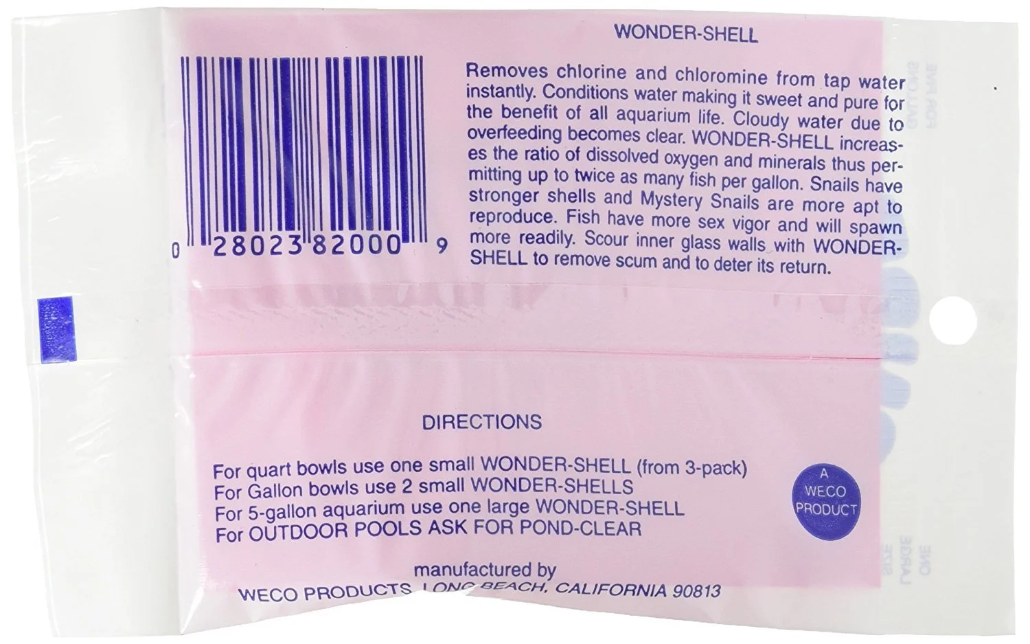 Weco Wonder Shell Natural Minerals, Large