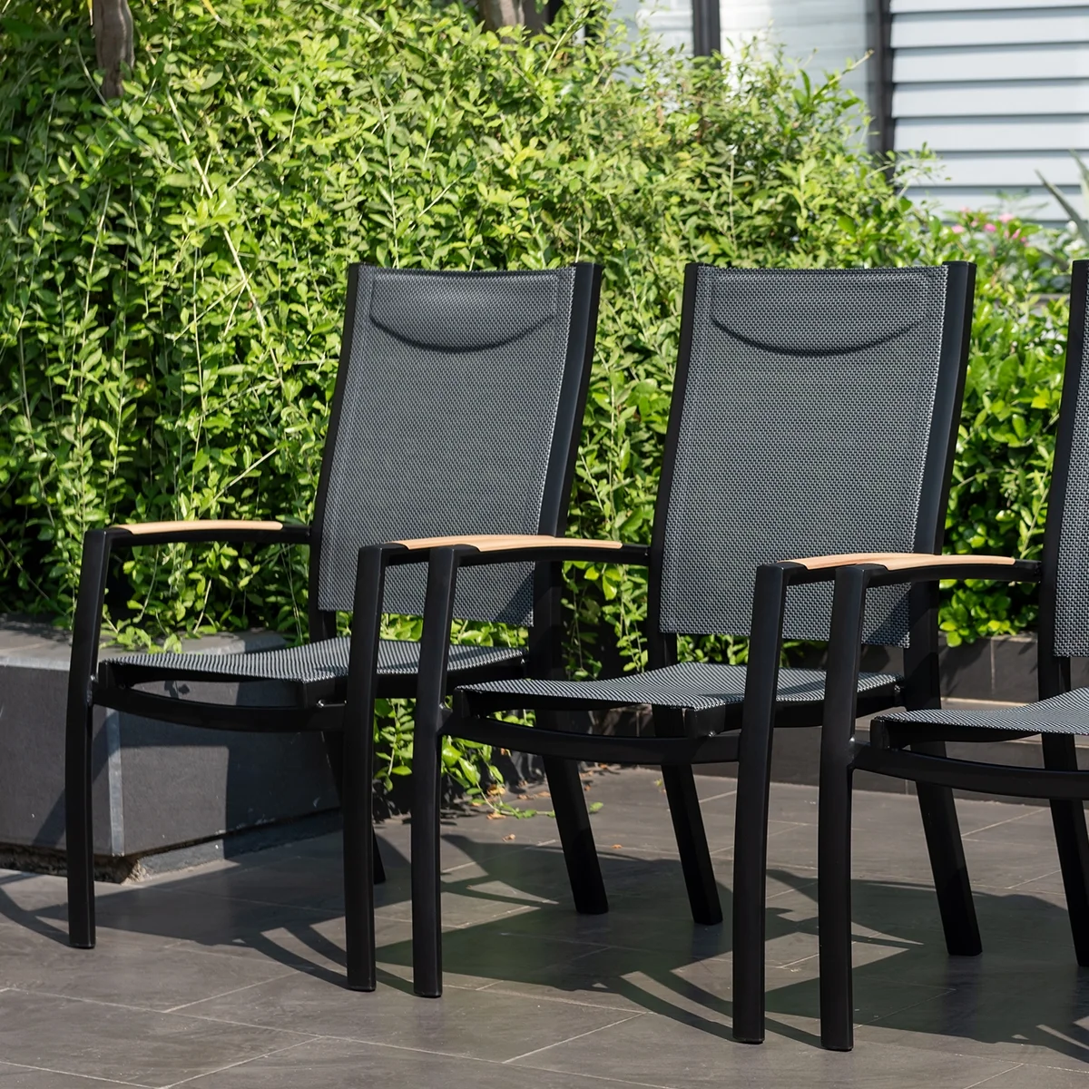 Amazonia Saint Denis 2-Piece Maintenance-Free Aluminum Patio Dining Chair Set
