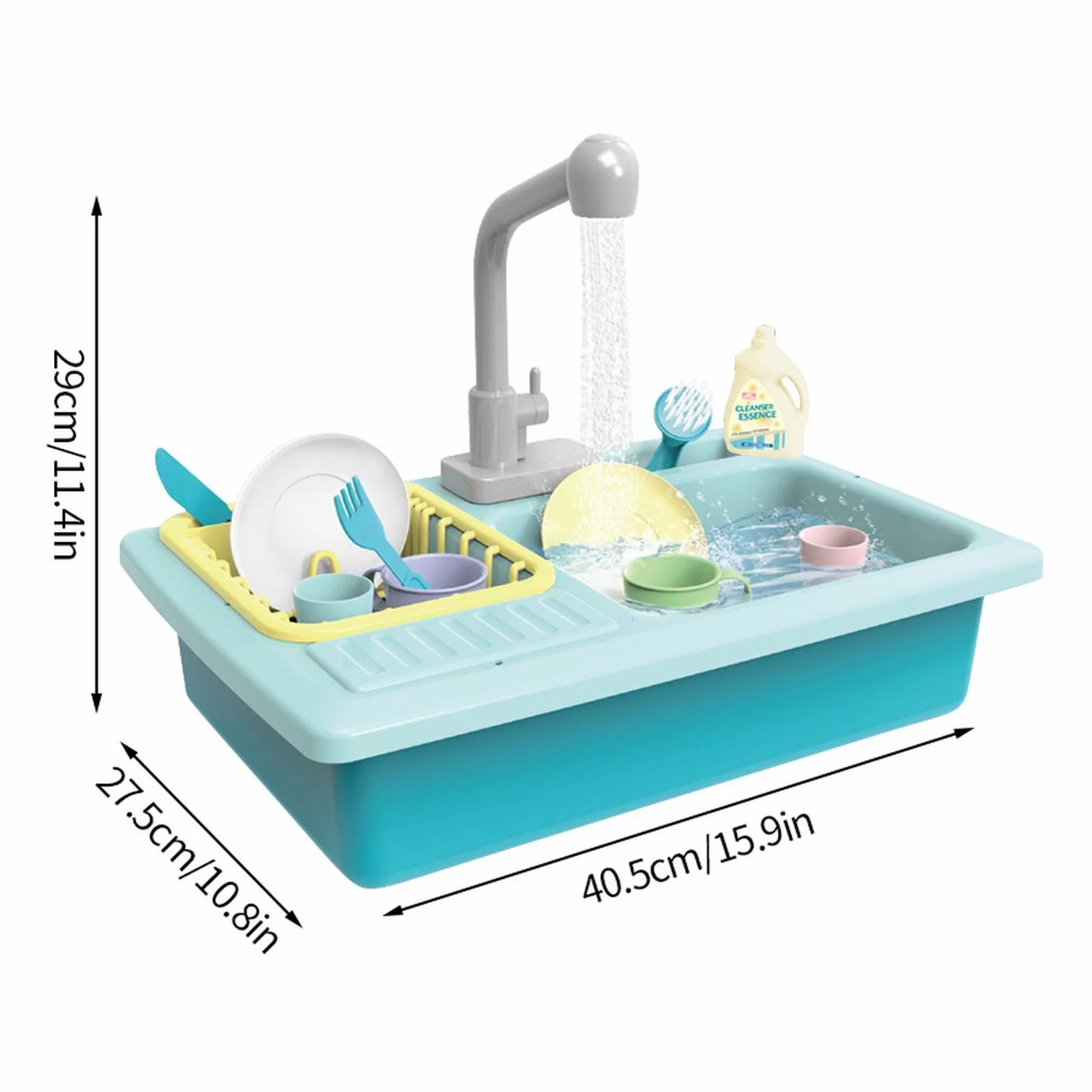 iju7gthy 4Th of July Outdoor Kitchen Sink Toys Children Electric Dishwasher Playing Toy with Running Water Automatic Water Cycle System Play House Pretend Role Play Toys for Boys