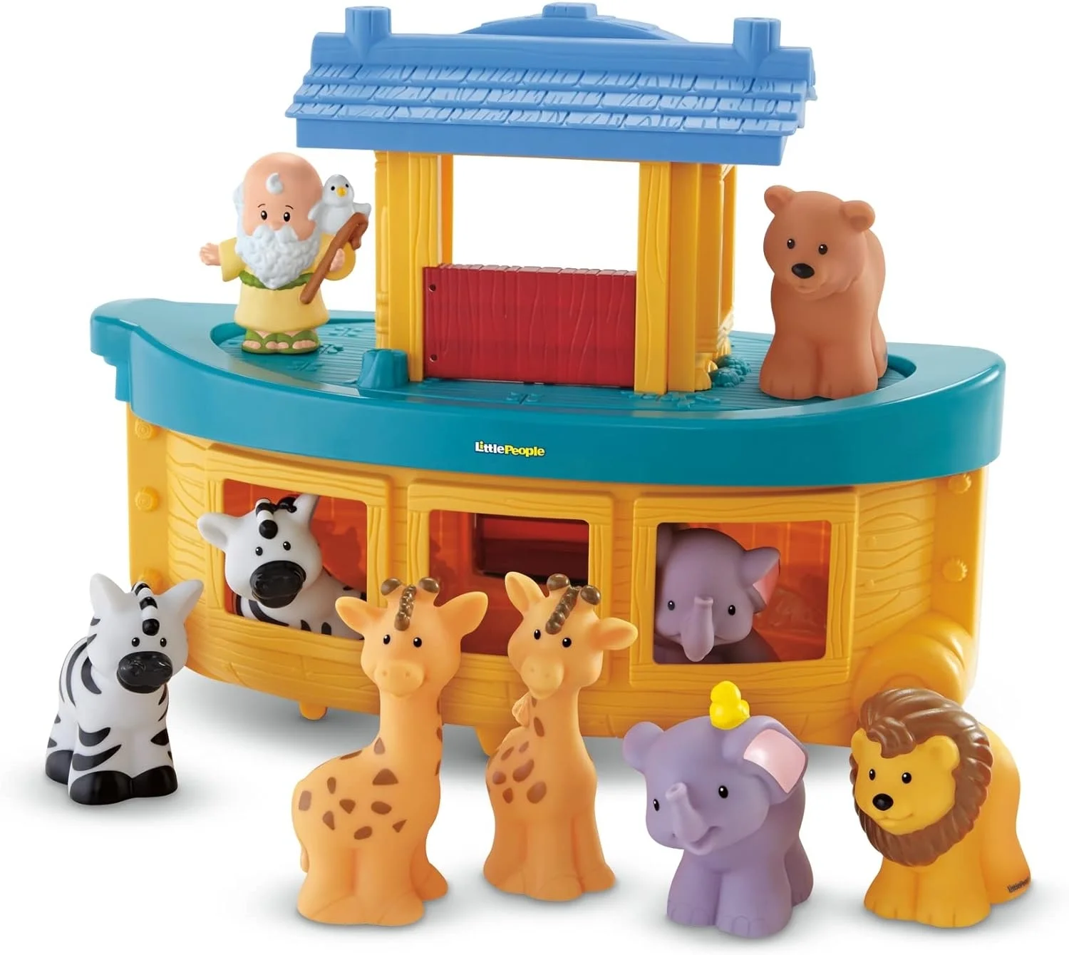 Little People Toddler Playset, Noah's Ark, Toy Boat with 9 Figures for Preschool Pretend Play Ages 1+ Years