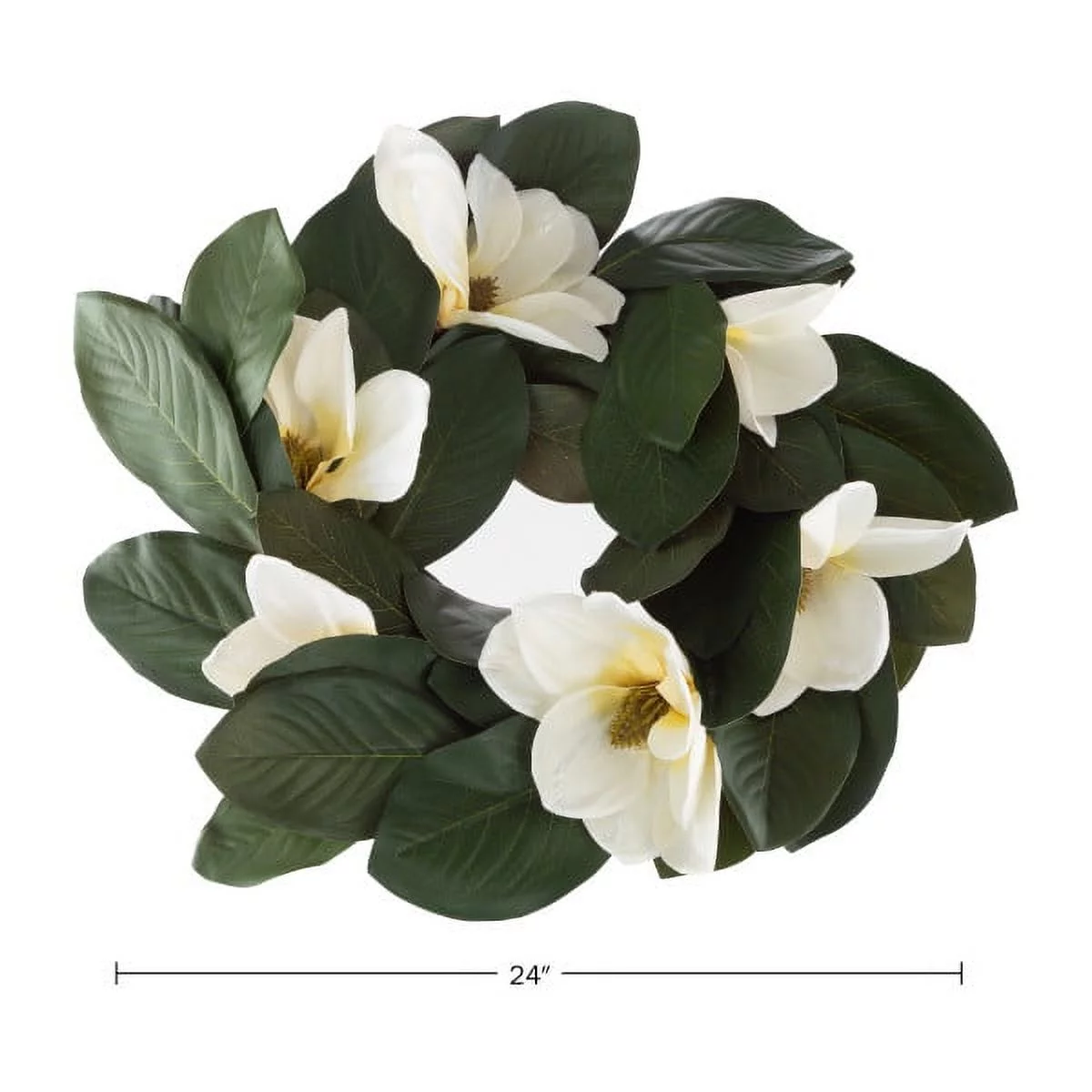 Pure Garden 24-inch Artificial Magnolia Wreath for Home Decor