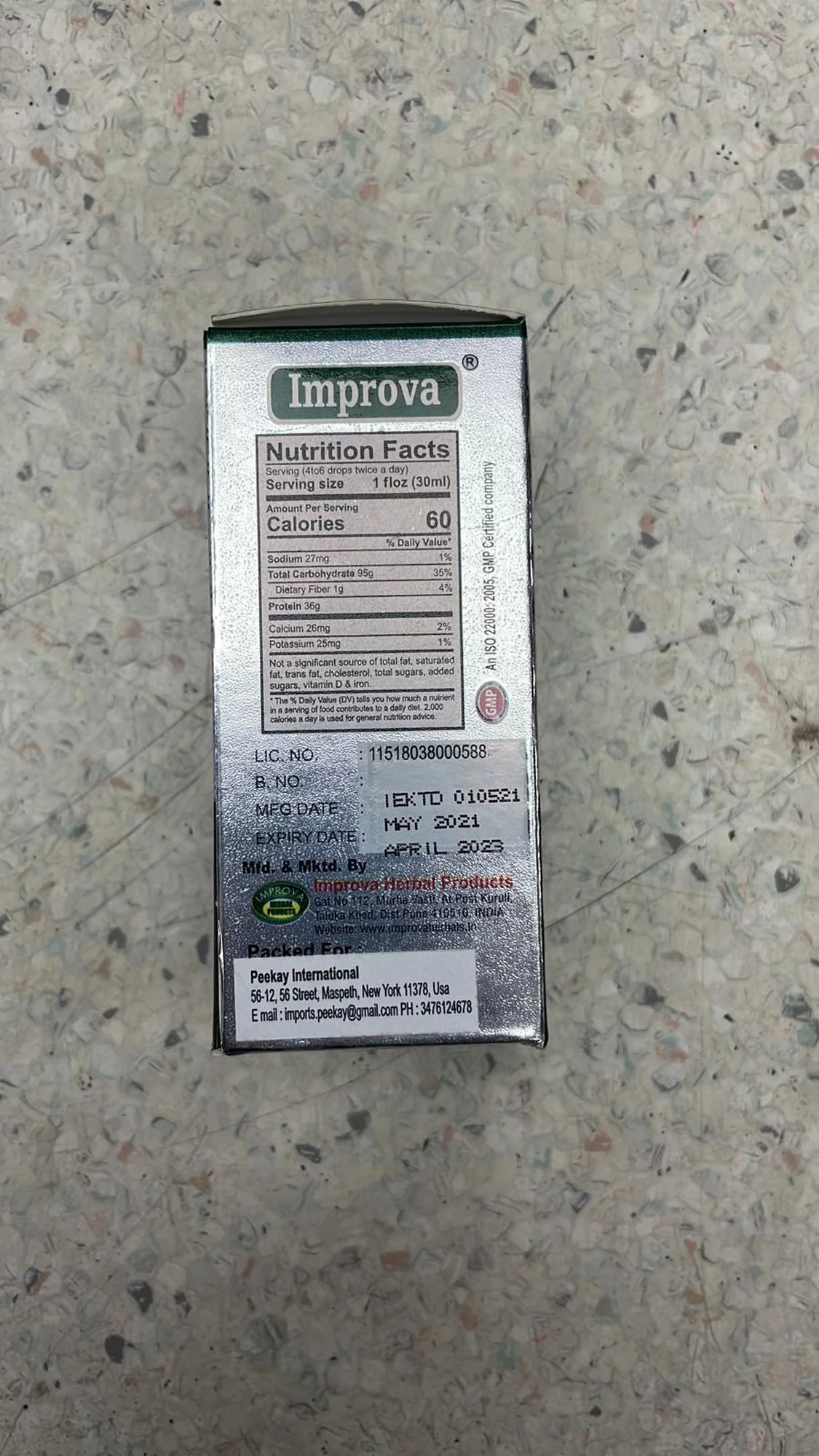 IMPROVA Tulsi Drops  Natural Immunity Booster  - 30 ML (1.014 FL Oz)