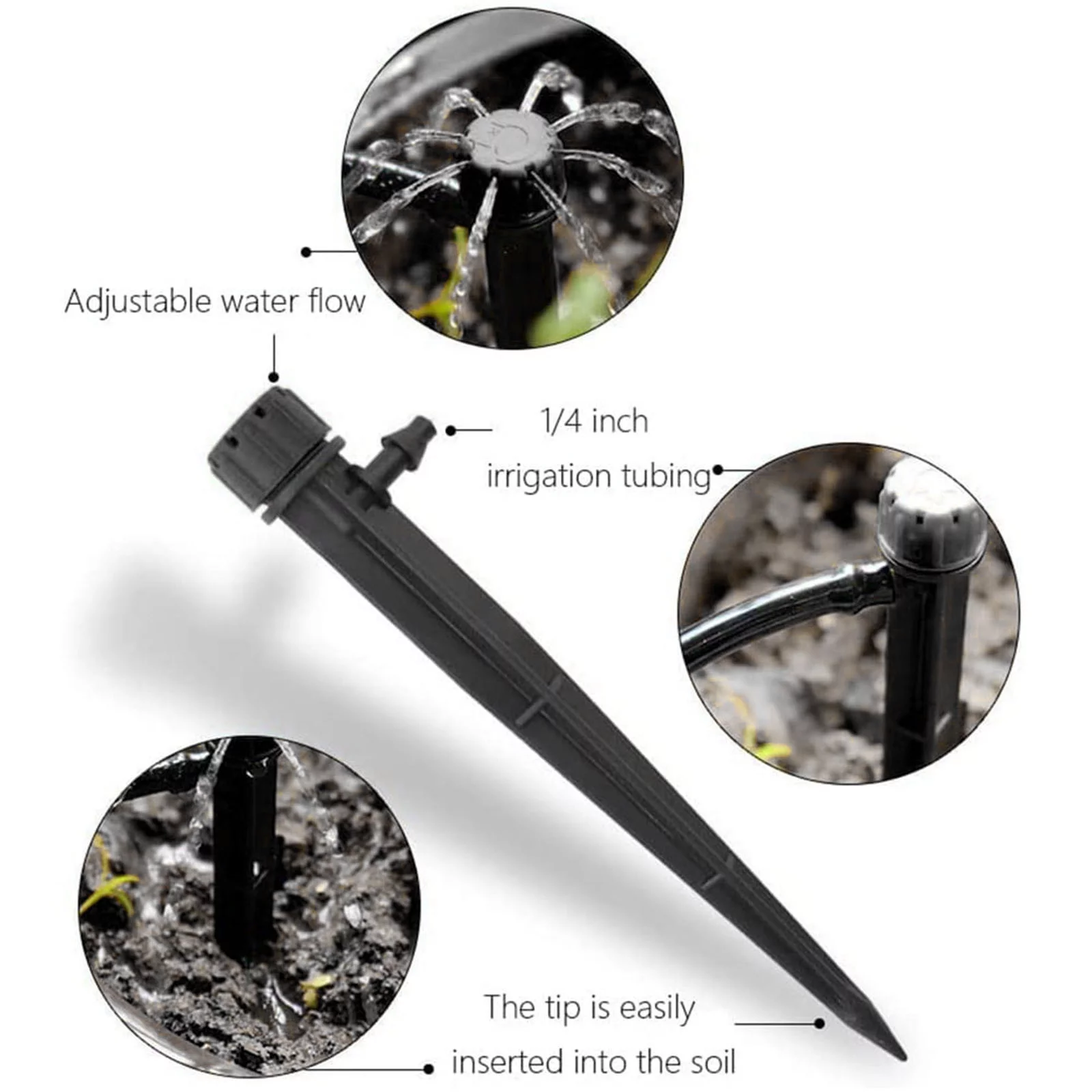 NLLSHGJ Adjustable 50PCS Irrigation Emitters 360 Water System for Patio Garden