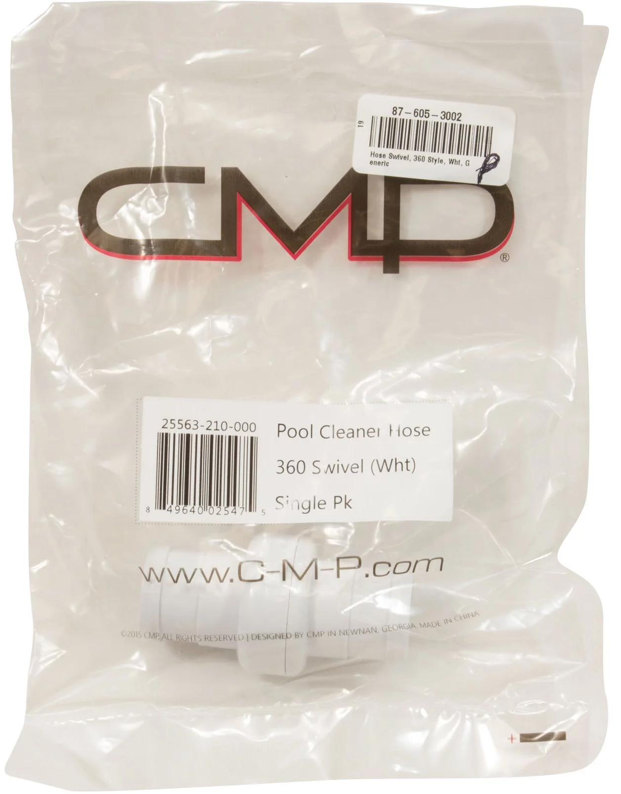 CUSTOM MOLDED PRODUCTS CMP Hose Swivel, 360 Style, Wht, Generic 25563-210-000
