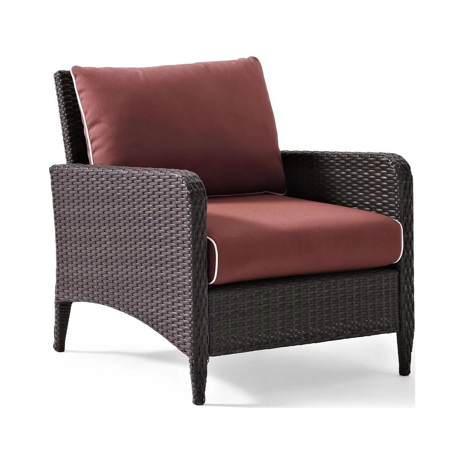 HomeStock Renaissance Rhapsody Outdoor Wicker Armchair Sangria/Brown