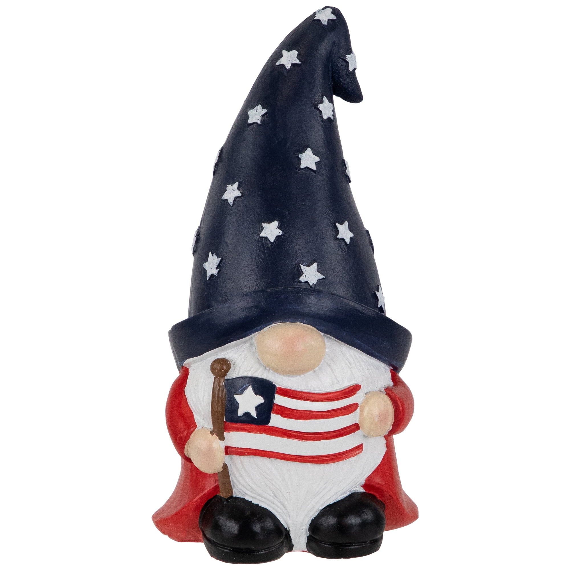 Northlight Gnome Holding the American Flag Patriotic Outdoor Garden Statue - 6