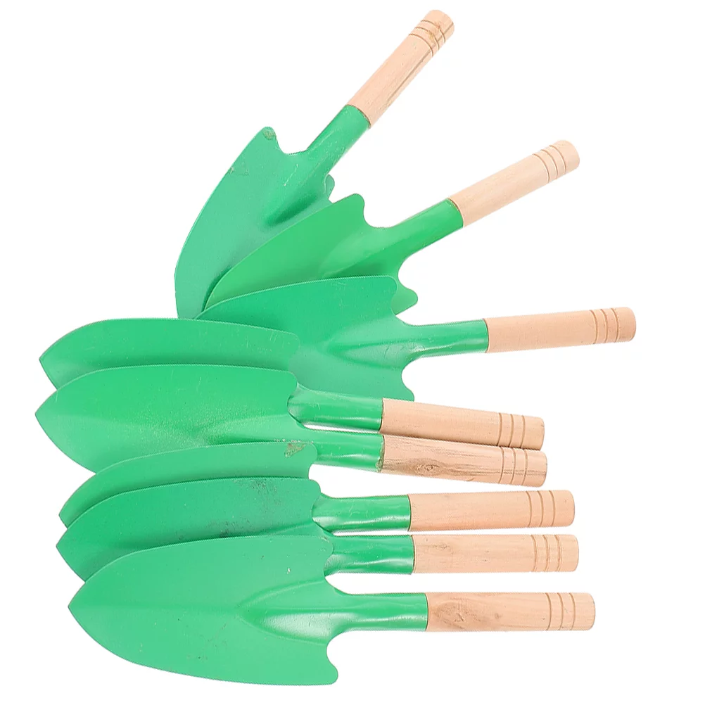 8 Pcs Wooden Handle Shovel Gardening Small Shovels for Steel Tool Tools Spade Child