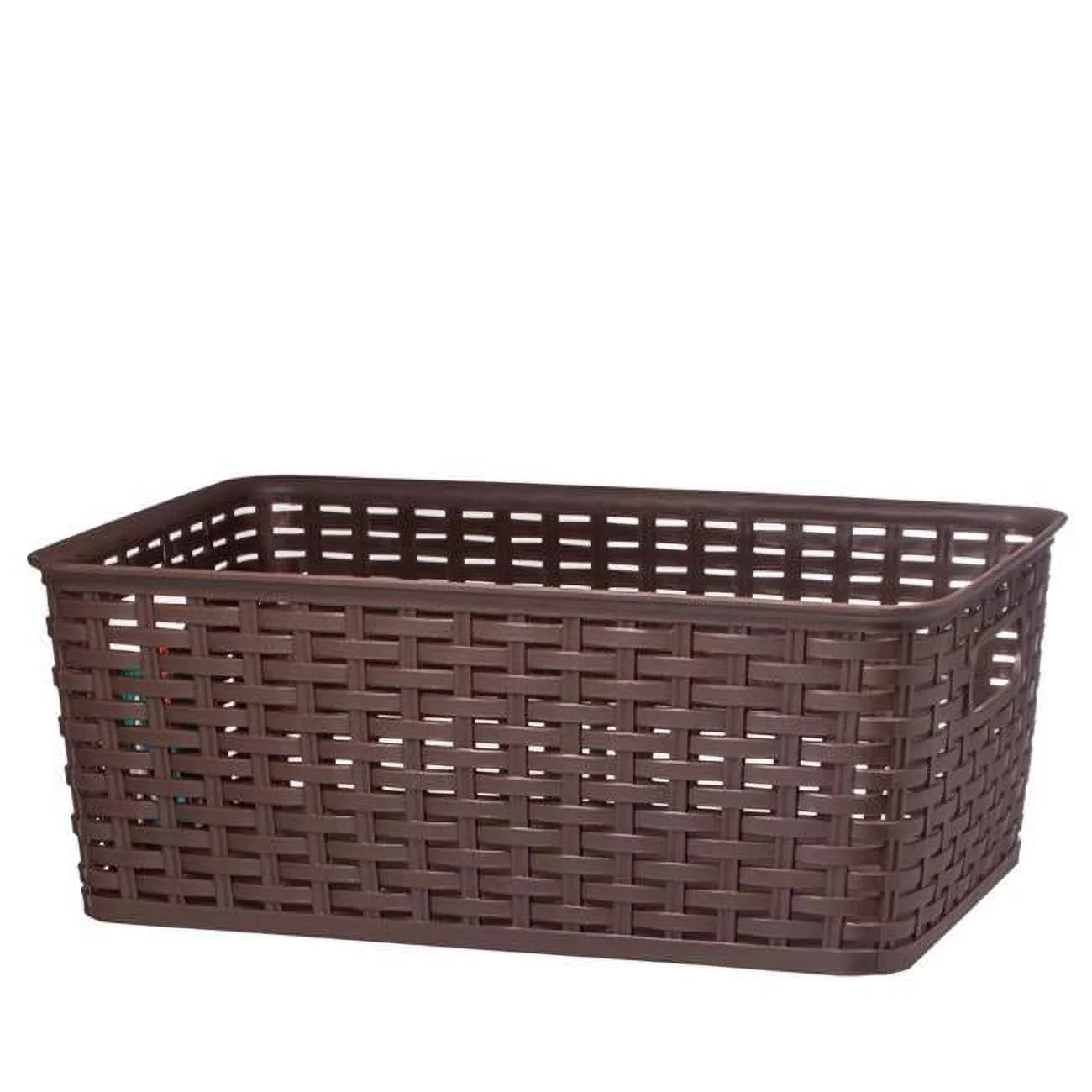 Nua Gifts 425 - B Medium Rattan Storage Basket  15.13 x 16.75 x 5.88 in. - Brown
