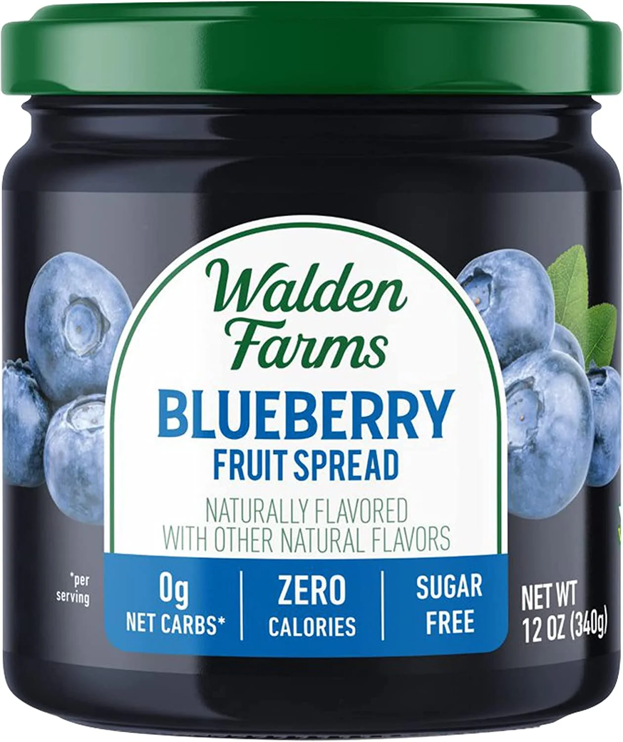 Walden Farms Calorie Free Fruit Spread Blueberry 12 oz Pack of 3
