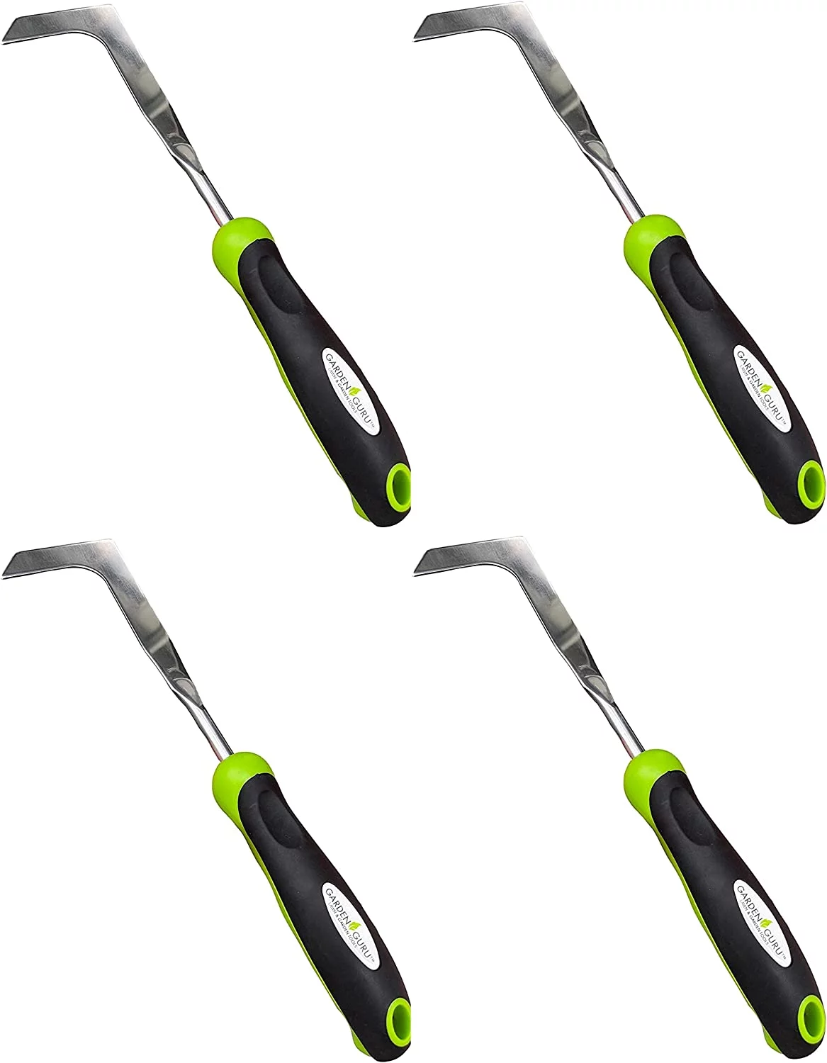 Garden Guru Patio Crack Weeder Tool with Ergonomic Handle, Rust Resistant Stainless Steel Weed Puller, Garden Weeding Tool (2 Pack)