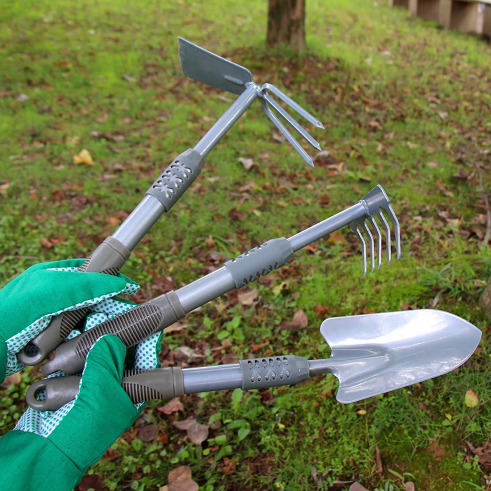 Bnnlsa Trim Tool Garden Tools Shovel Flowers Small Shovel Potting Shovel Hoe Rake Garden Set Flower Three Piece Set