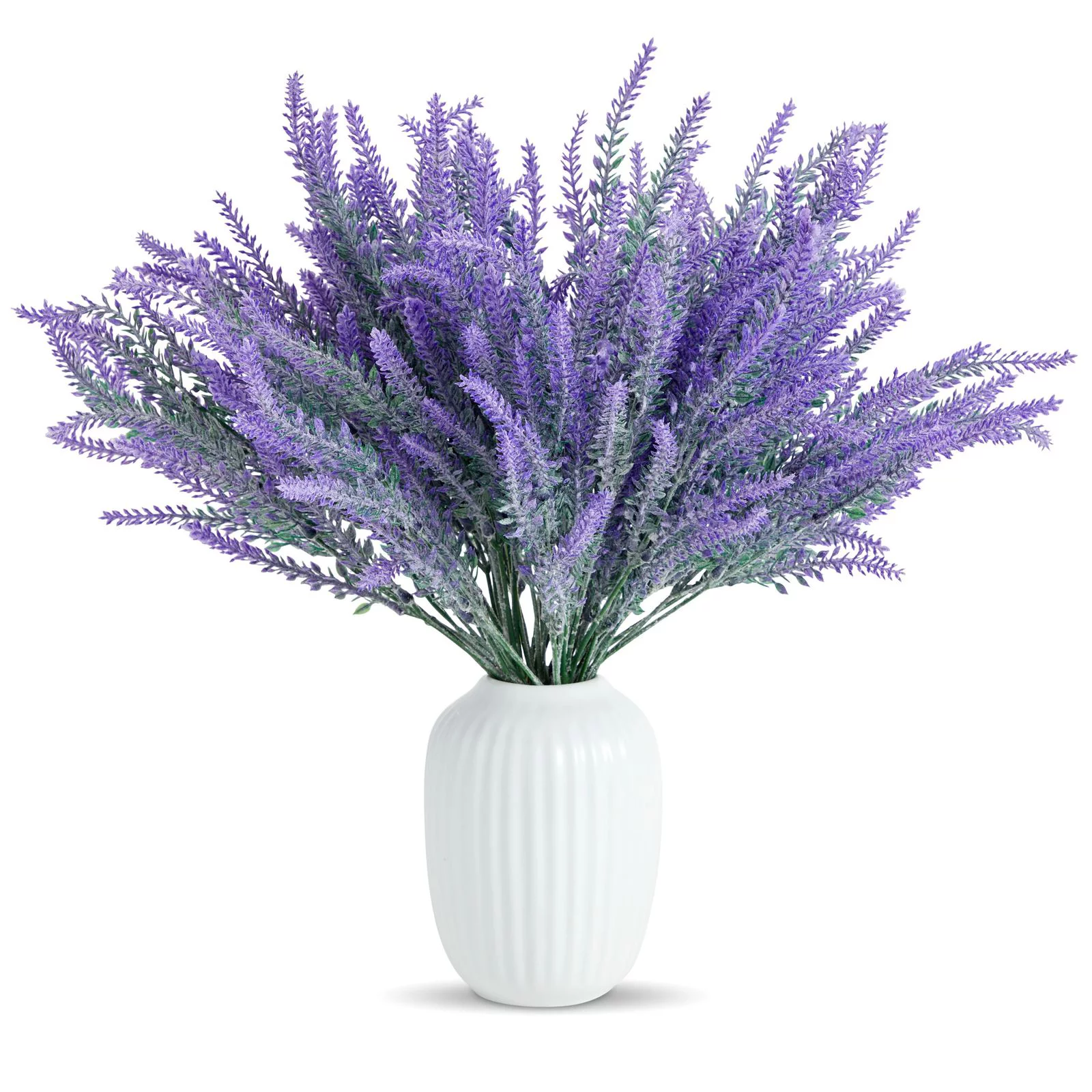 Sinhoon 12 Pack Artificial Lavender Flowers, Fake Faux Plants for Home Decor, Wedding Party Patio Decorations