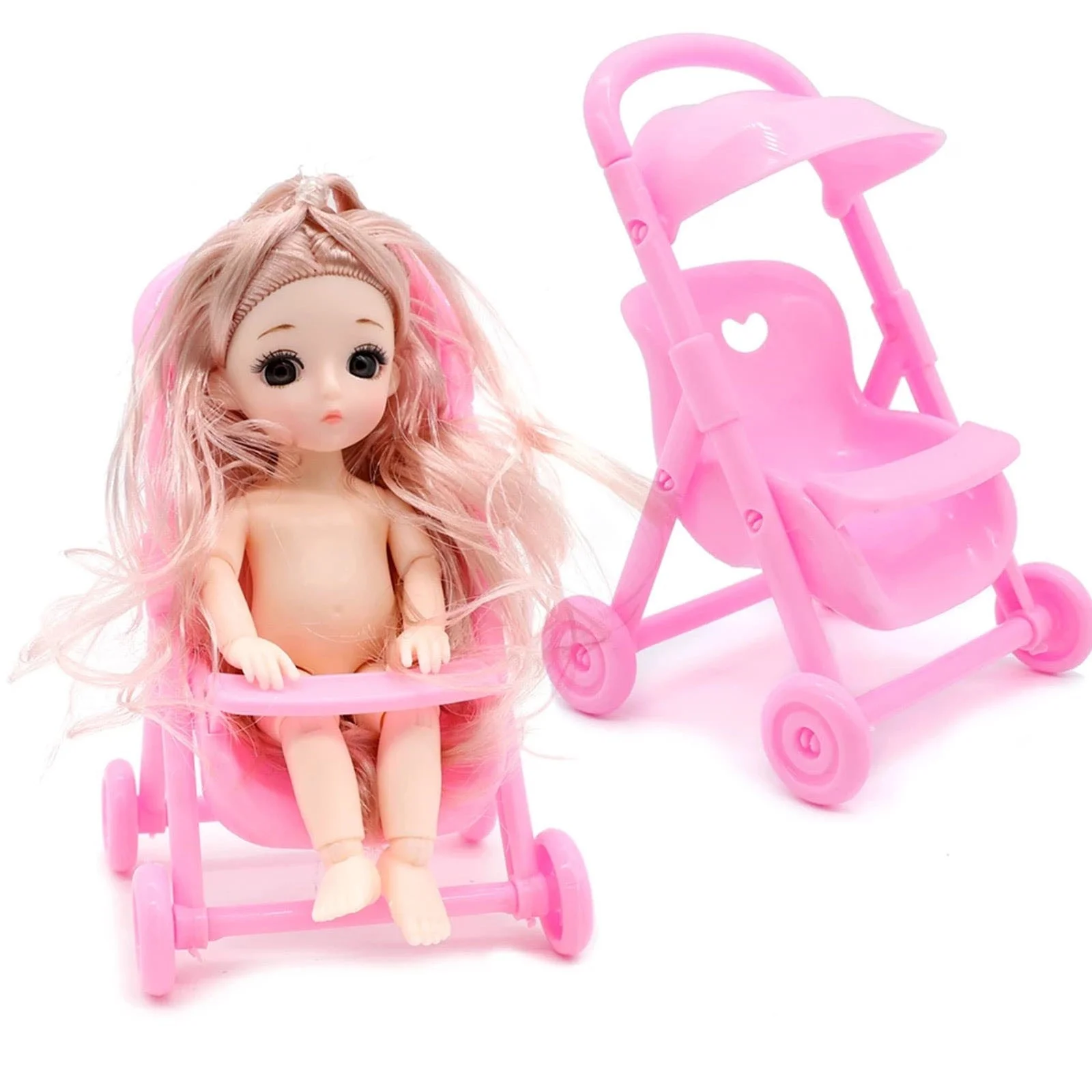 BOLUOYI Toys for Ages 8-13 Dolls 4Th of July Indoor Children's Play Doll Accessories Push Car Two Seater Dining Chair