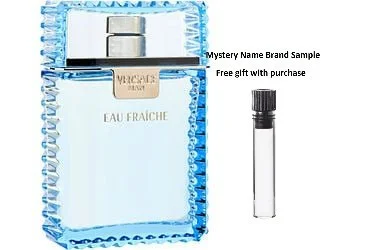 VERSACE MAN EAU FRAICHE by Gianni Versace AFTERSHAVE 3.4 OZ for MEN And a Mystery Name brand sample vile