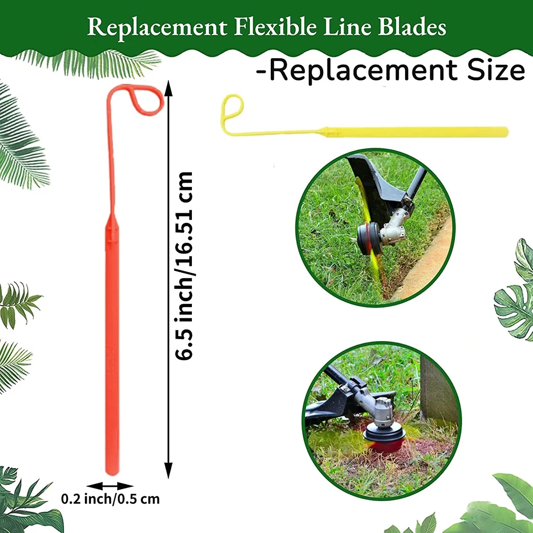 60 Pack Cutting Flexible Line Blades for Aero-Flex Trimmers Edgers