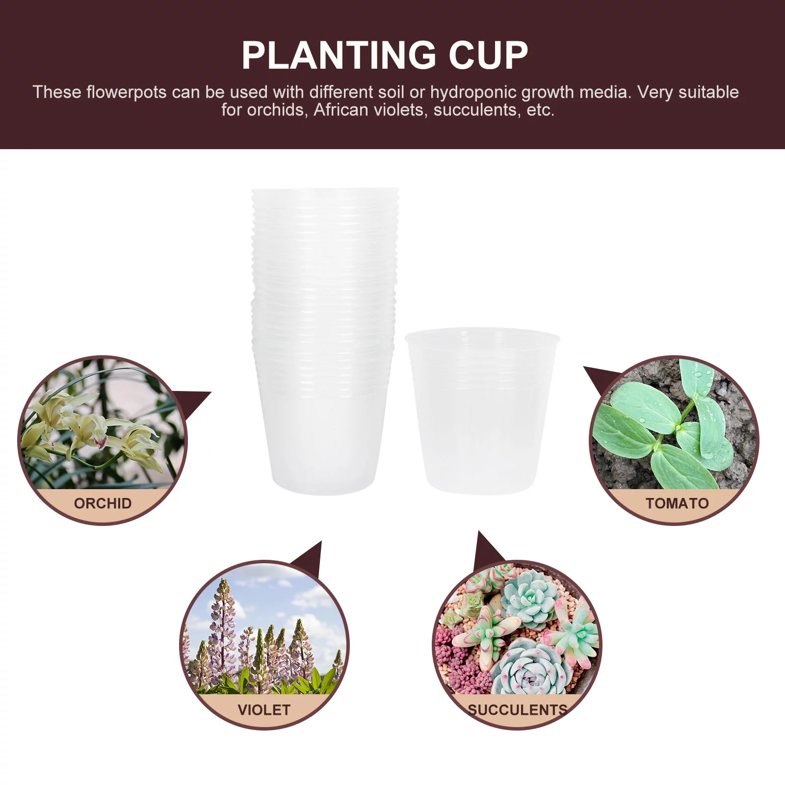 Etereauty 36Pcs Delicate Gardening Cups Practical Nutrient Bags Premium Planting Cups