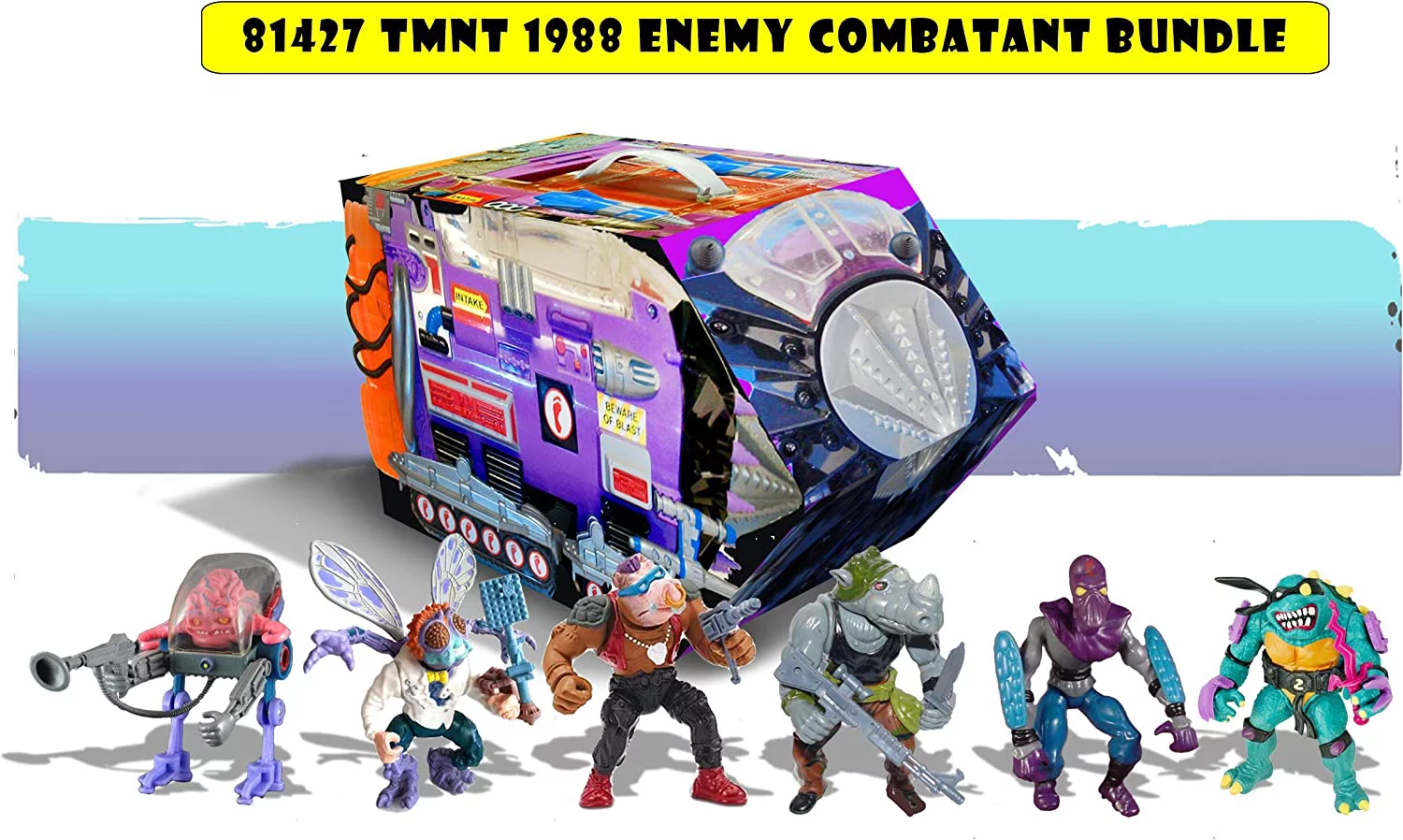 Playmates Teenage Mutant Ninja Turtles Retro Villains Mutant Module Action Figure Set, 6 Pieces