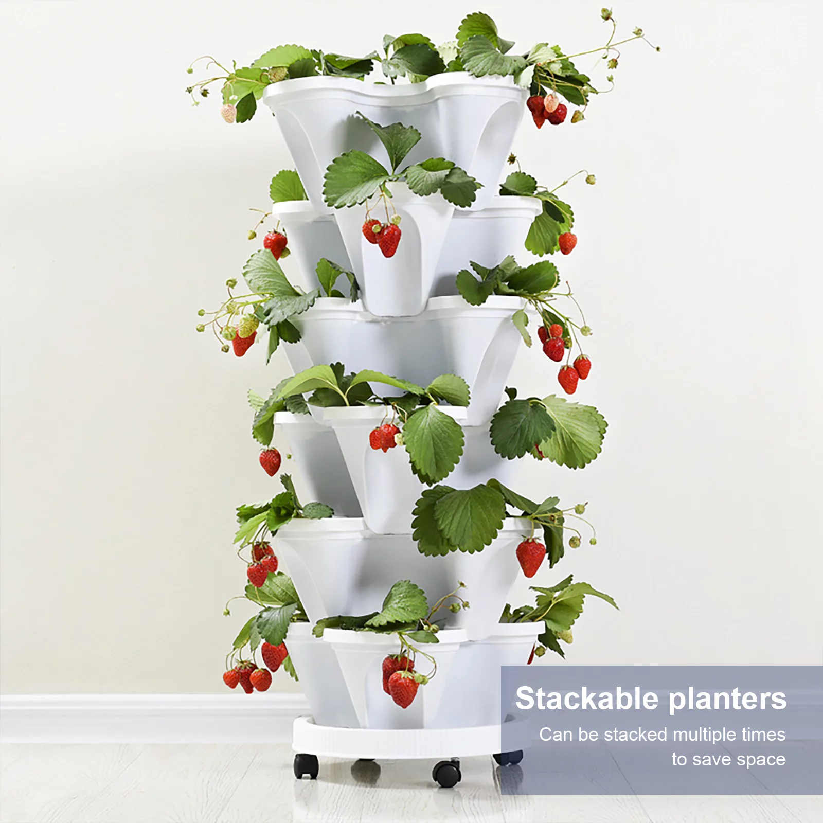 Gardening Stackable Vertical Planter, Tower Planting Nursery Pots - 1 Tier