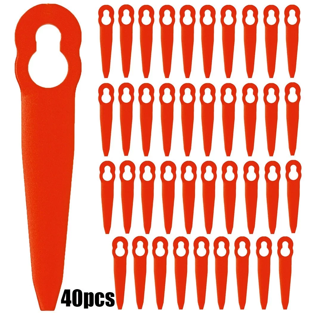 Sufanic 40Pcs Plastic Blades Replacement Trimmer Plastic Blades for STIHL FSA 45 Cordless Grass Trimmer Tool