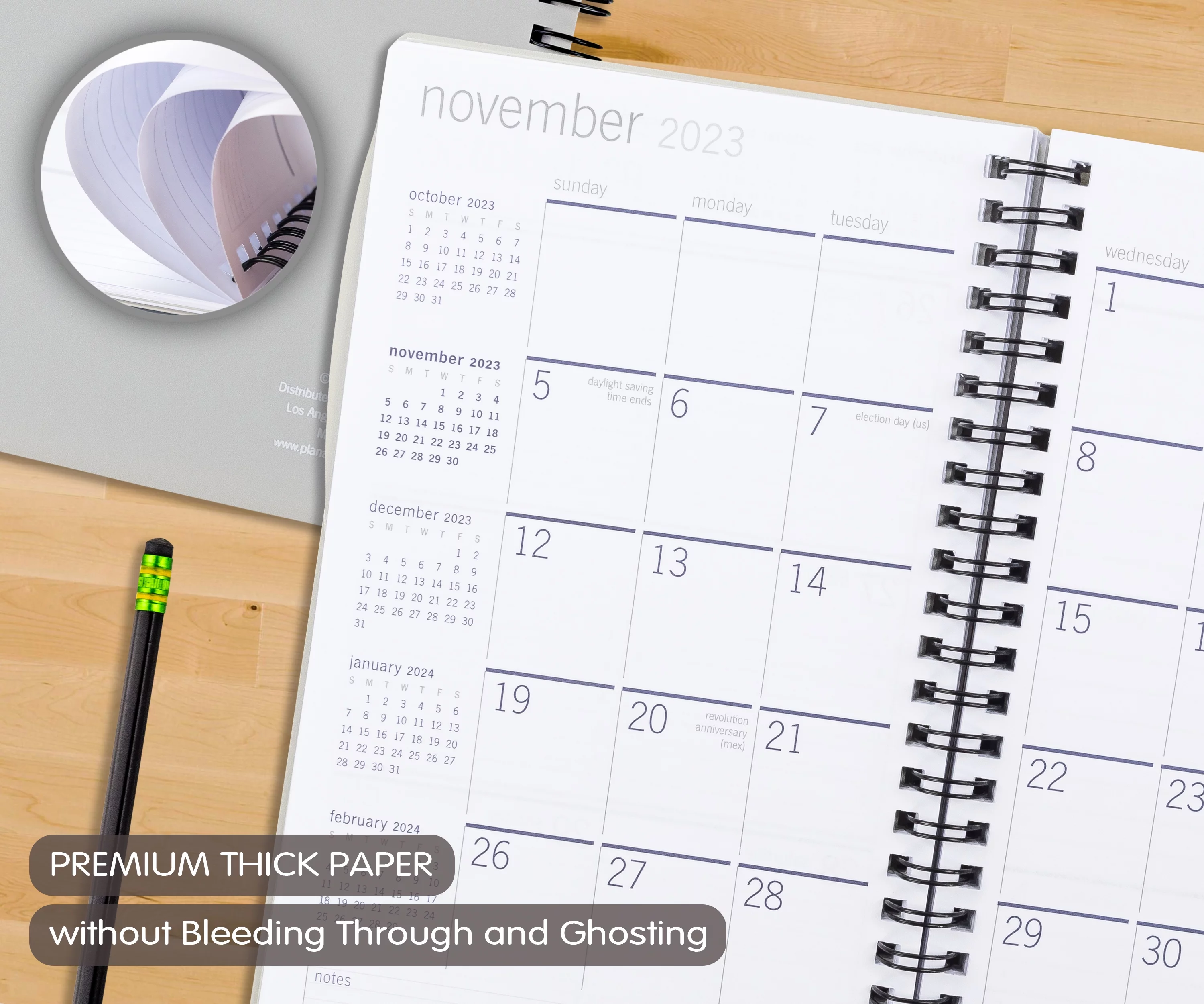 PlanAhead Weekly/Monthly Student Planner, July 2023 - June 2024 (5.5 x 8) Gray