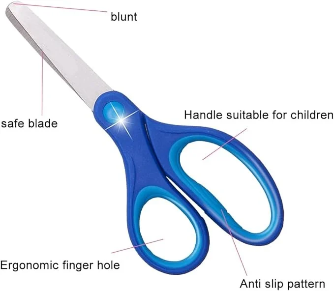 3 packs Left-handed Kids Scissors,5.5