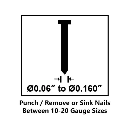 Air Locker AP900 Heavy Duty Professional Air Punch Nailer / Nail Remover / Nail Puller. 1/4 Inch NPT Thread Air Inlet. 50-110 PSI Pneumatic Nailer Removes 9-16 Gauge Nails